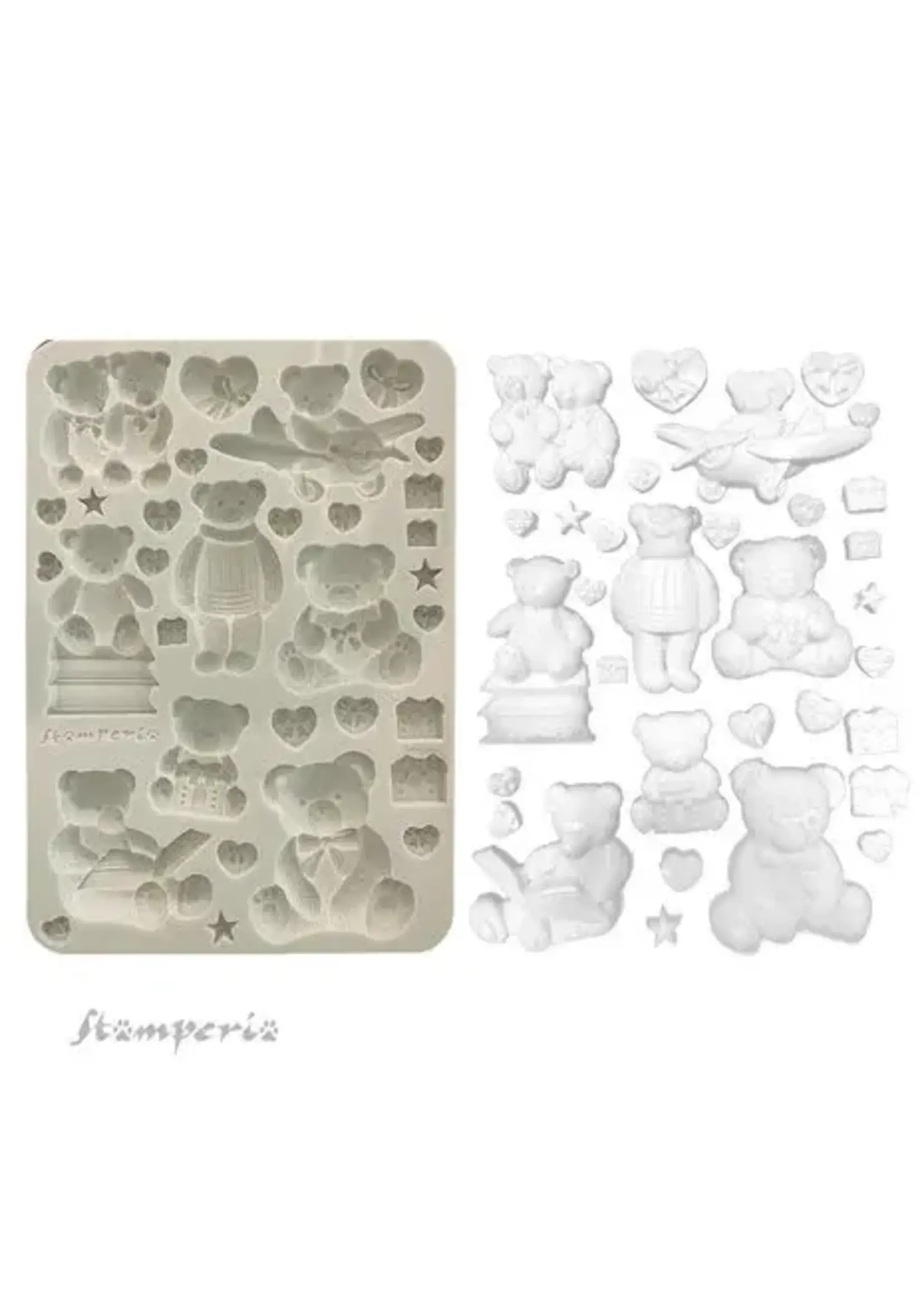 The Owl's House A5 Silicon Mould Teddy Bears (KACMA557)
