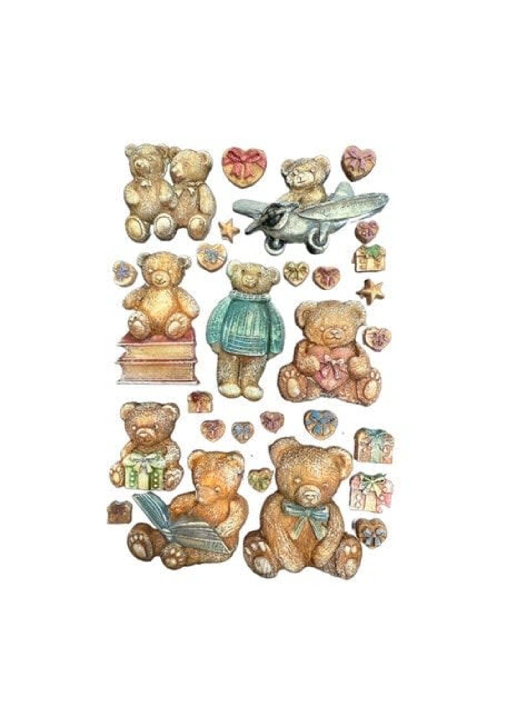 The Owl's House A5 Silicon Mould Teddy Bears (KACMA557)