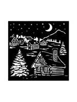 The Owl's House Thick Stencil 18x18cm Cottage (KSTDQ126)