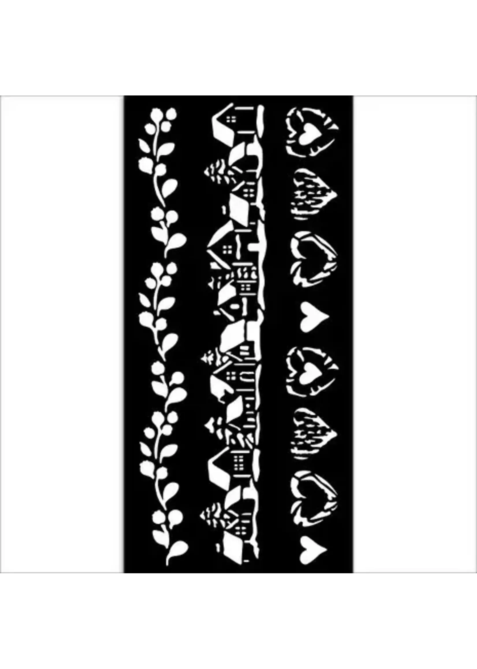 The Owl's House Thick Stencil 20x25cm 3 Stripes (KSTDL128)