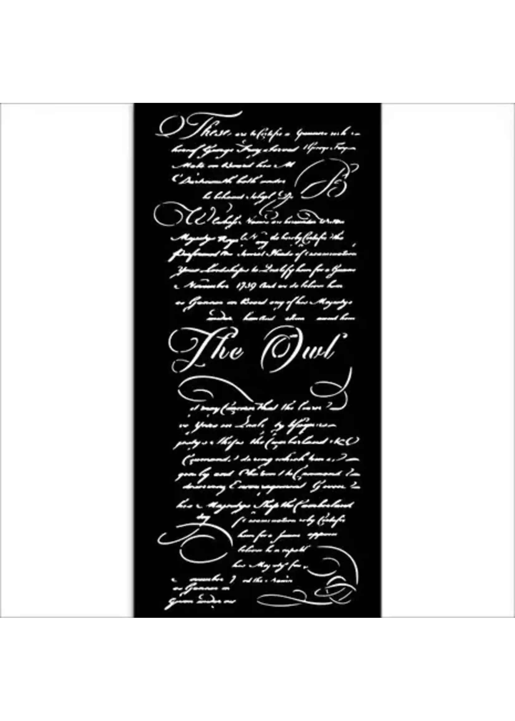 The Owl's House Thick Stencil 20x25cm Letter (KSTDL126)