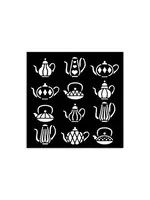 Alice in Christmas Thick Stencil 12x12cm Tea Pots (KSTDS56)