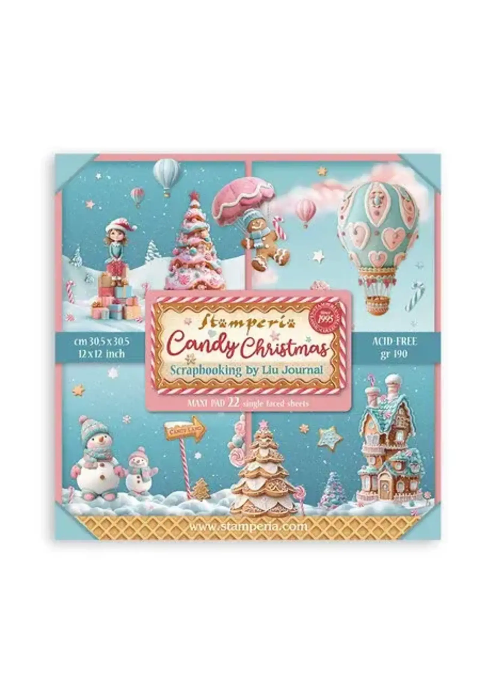 Candy Christmas 12x12 Inch Paper Pack Maxi (Single Face) (SBBXLB27)
