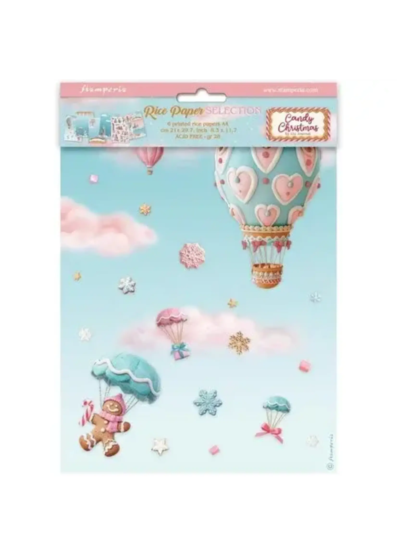 Candy Christmas A4 Rice Paper Selection (6pcs) (DFSA4XCD