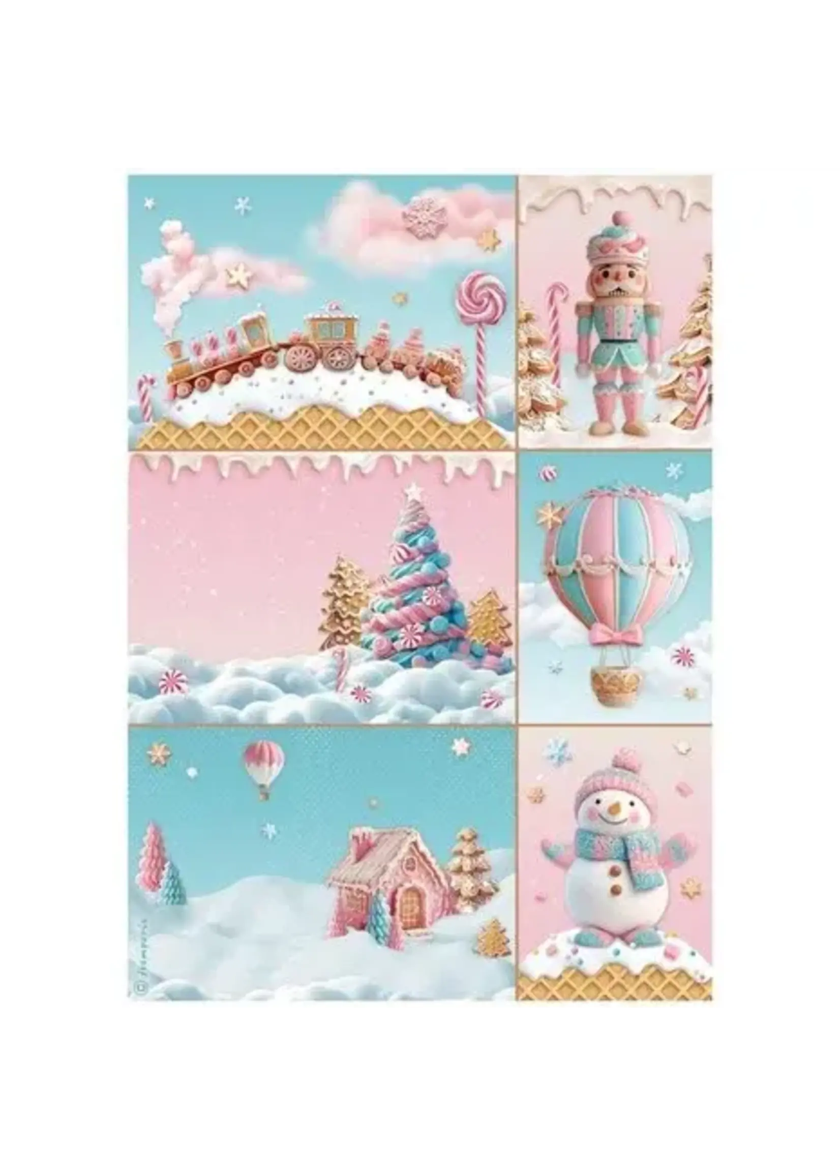 Candy Christmas A4 Rice Paper Selection (6pcs) (DFSA4XCD