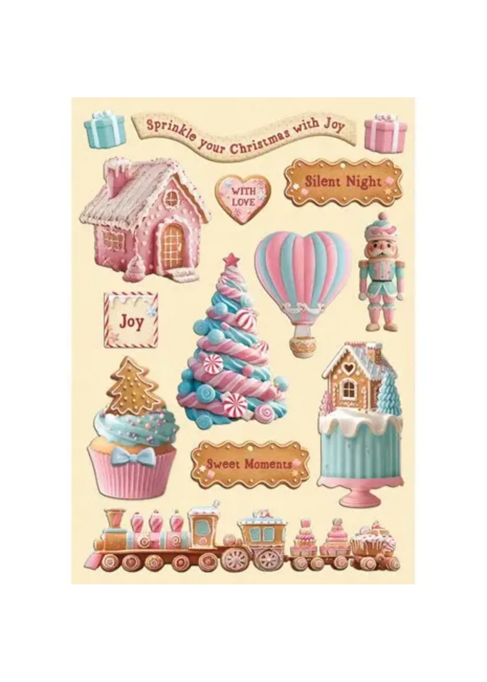 Candy Christmas A5 Colored Wooden Shape (KLSP186)