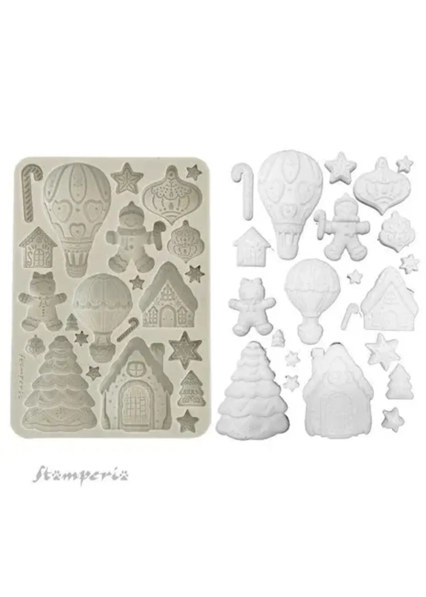 Candy Christmas A5 Silicon Mould Gingerbreads (KACMA583)