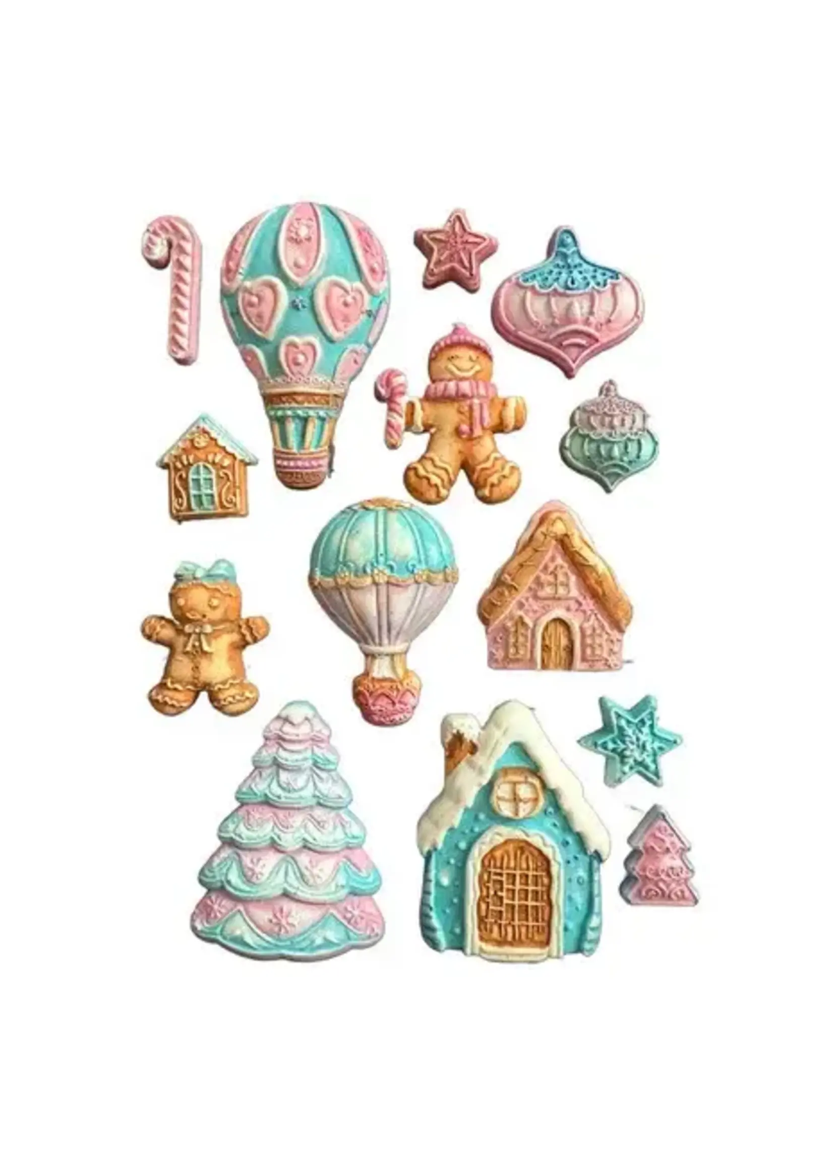 Candy Christmas A5 Silicon Mould Gingerbreads (KACMA583)
