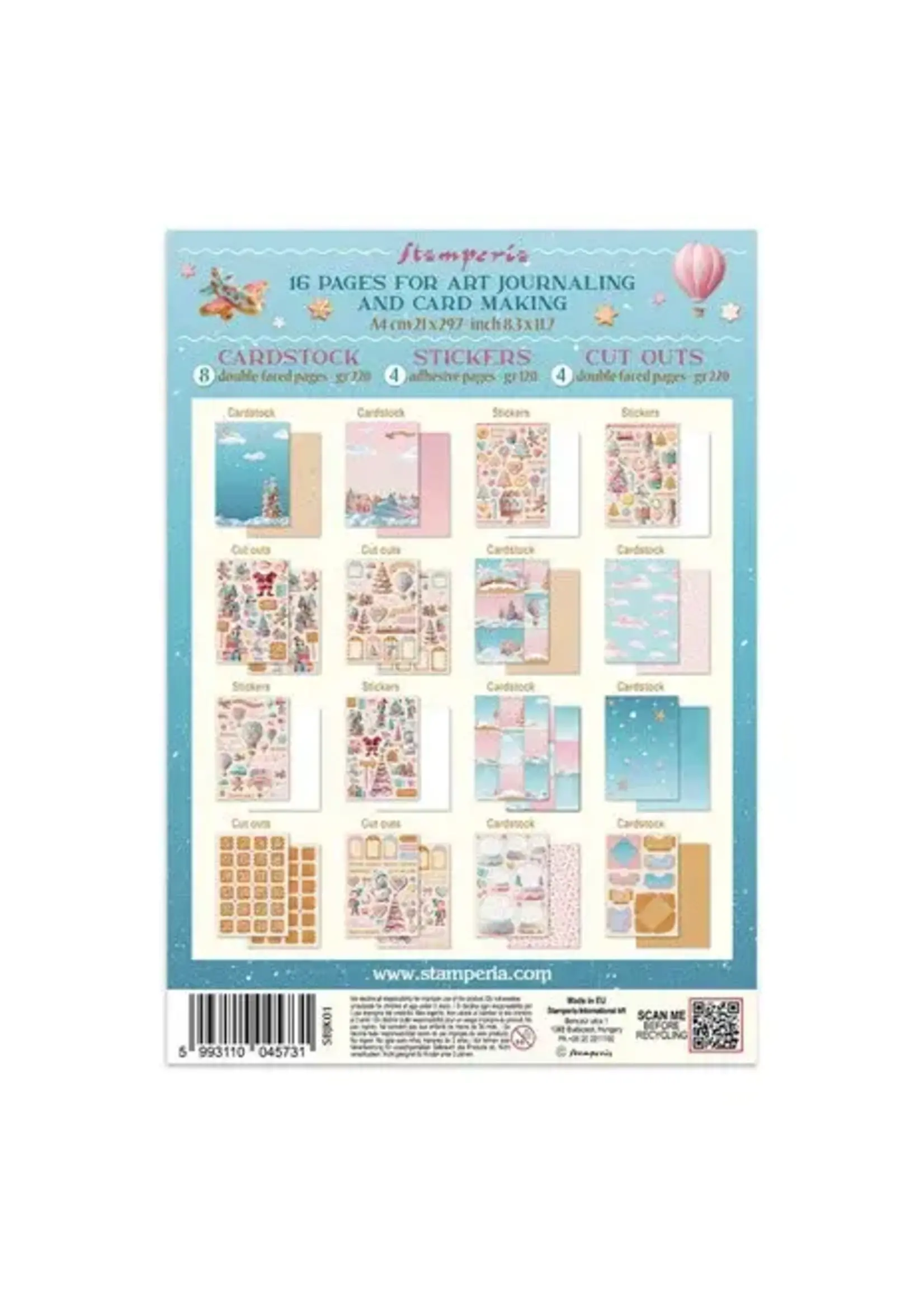 Candy Christmas Junk Journal Backgrounds, Stickers, Cut-Outs (SBJK01)