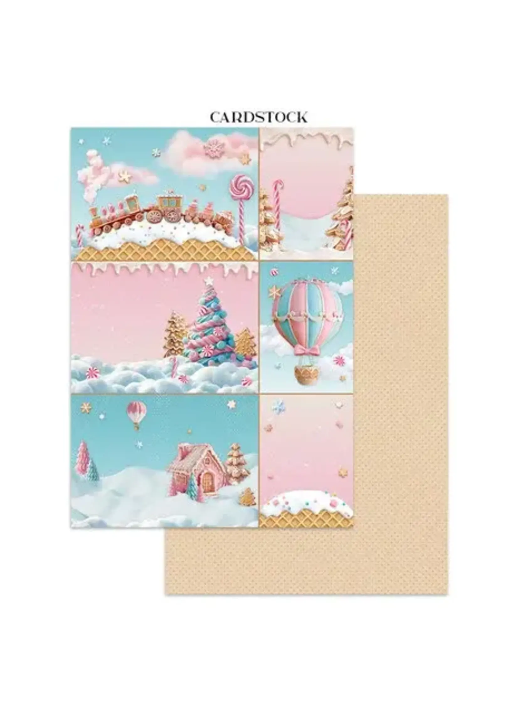 Candy Christmas Junk Journal Backgrounds, Stickers, Cut-Outs (SBJK01)