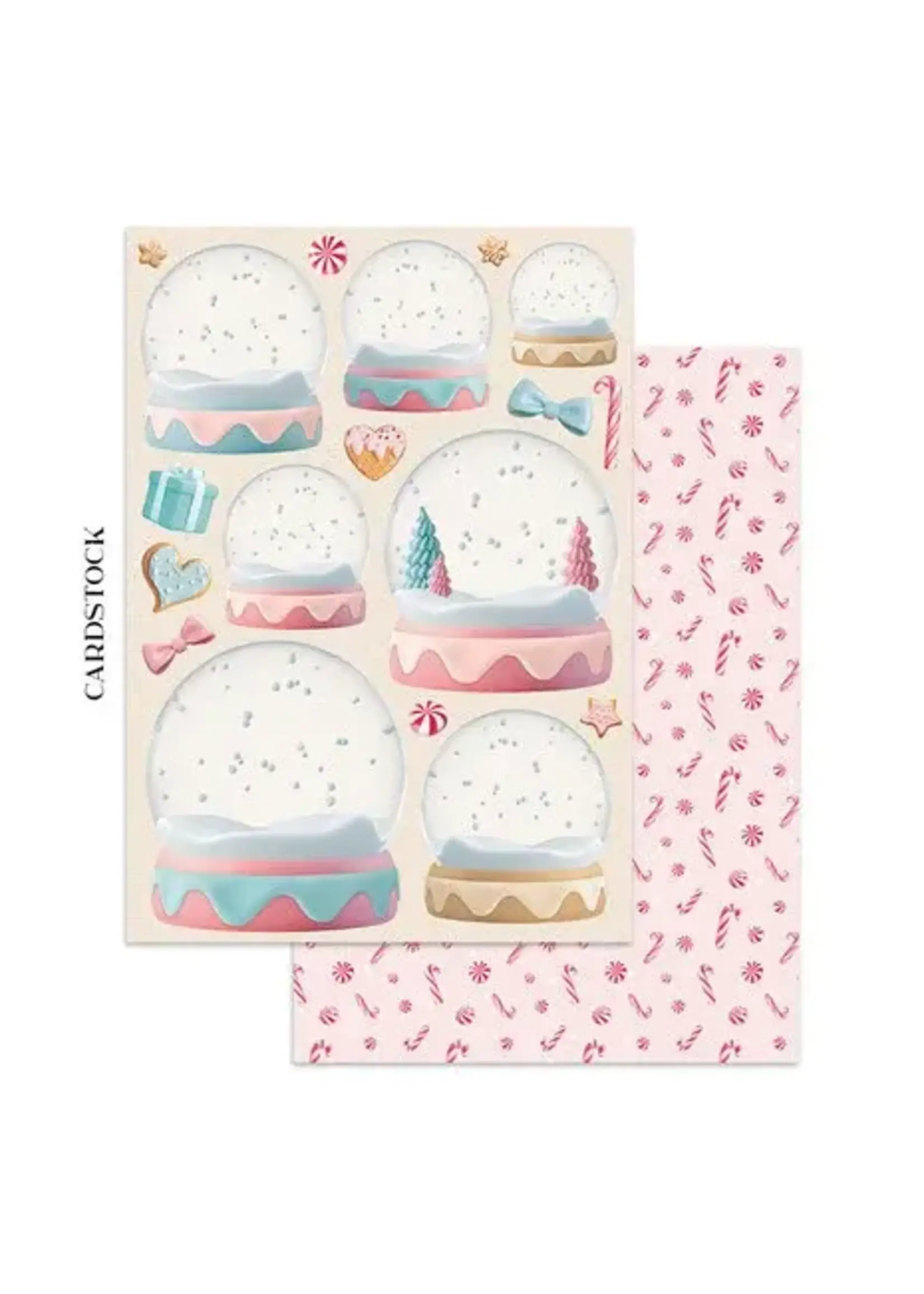 Candy Christmas Junk Journal Backgrounds, Stickers, Cut-Outs (SBJK01)