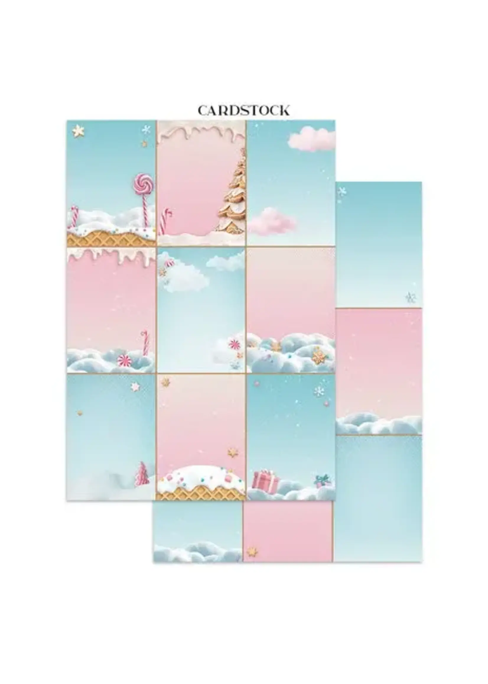 Candy Christmas Junk Journal Backgrounds, Stickers, Cut-Outs (SBJK01)