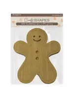 Candy Christmas MDF Crafty Shapes Blanks Gingerbreads (3pcs) (KLSM59)