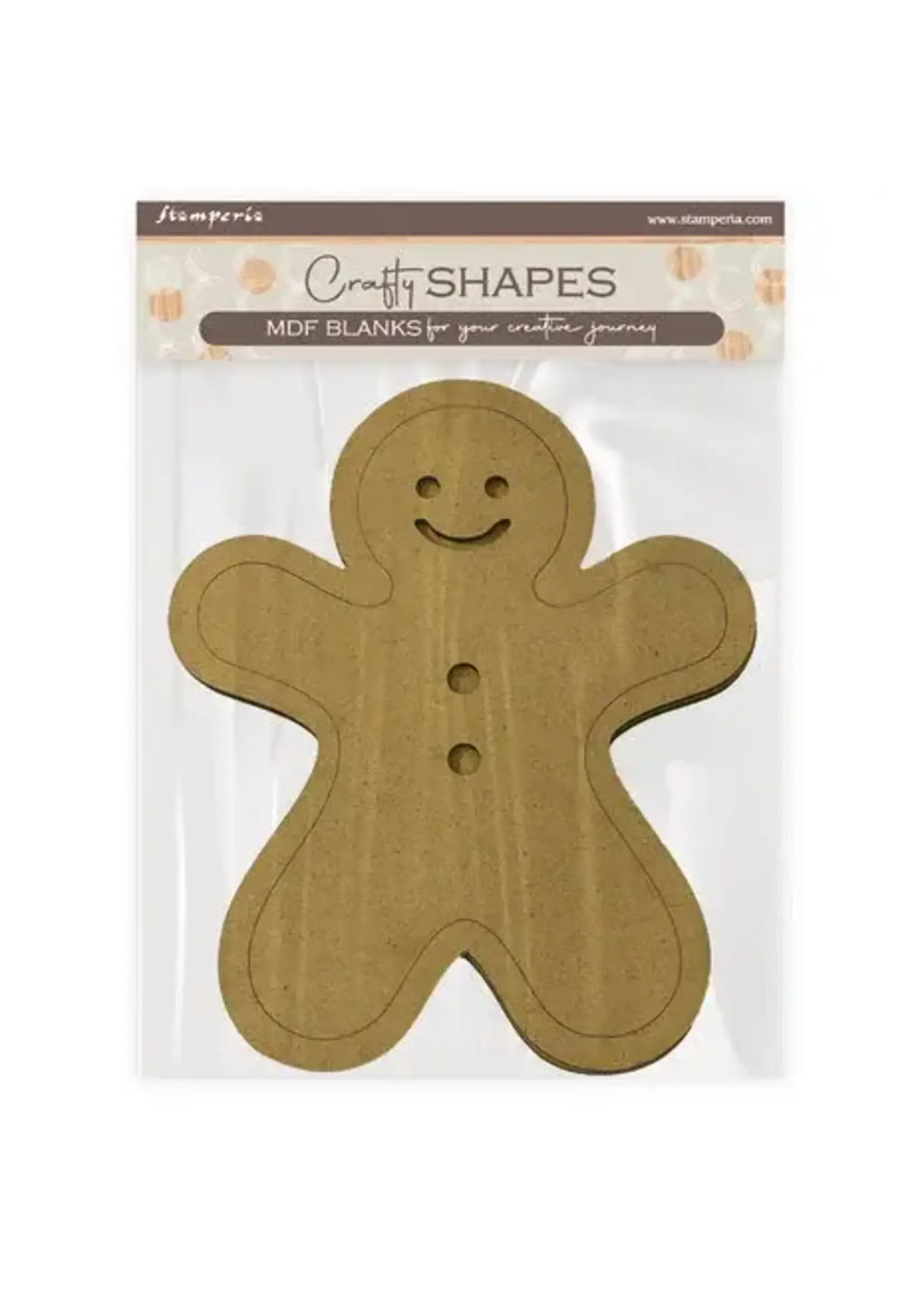 Candy Christmas MDF Crafty Shapes Blanks Gingerbreads (3pcs) (KLSM59)