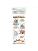 Candy Christmas Rub-on 4x8,5 Inch Snowglobes (DFLRB174)