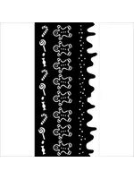 Candy Christmas Thick Stencil 12x25cm Stripes (KSTDL125)
