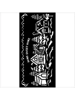 Candy Christmas Thick Stencil 12x25cm Village (KSTDL123)