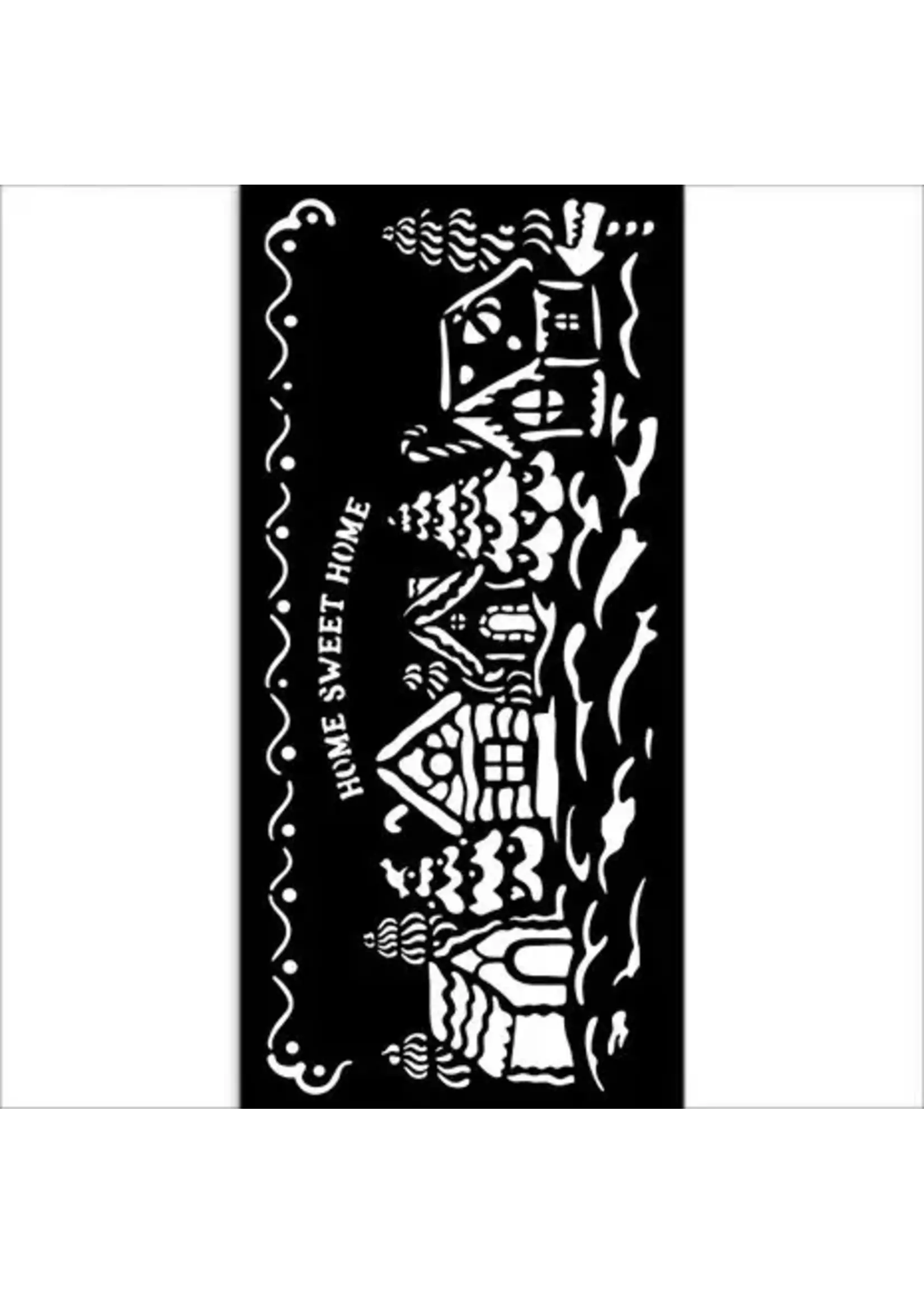 Candy Christmas Thick Stencil 12x25cm Village (KSTDL123)