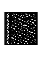 Candy Christmas Thick Stencil 18x18cm Candycanes Pattern (KSTDQ124)