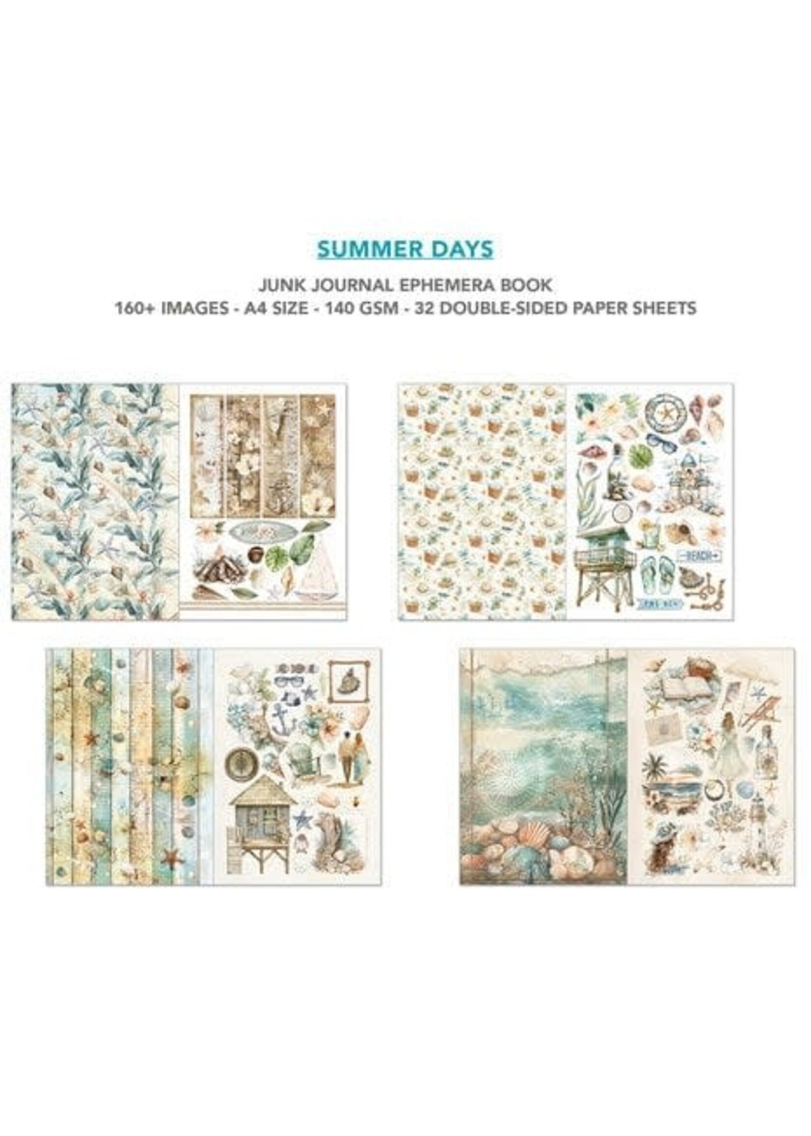 Summer Days A4 Junk Journal Ephemera Book (32pcs) (CBB010)