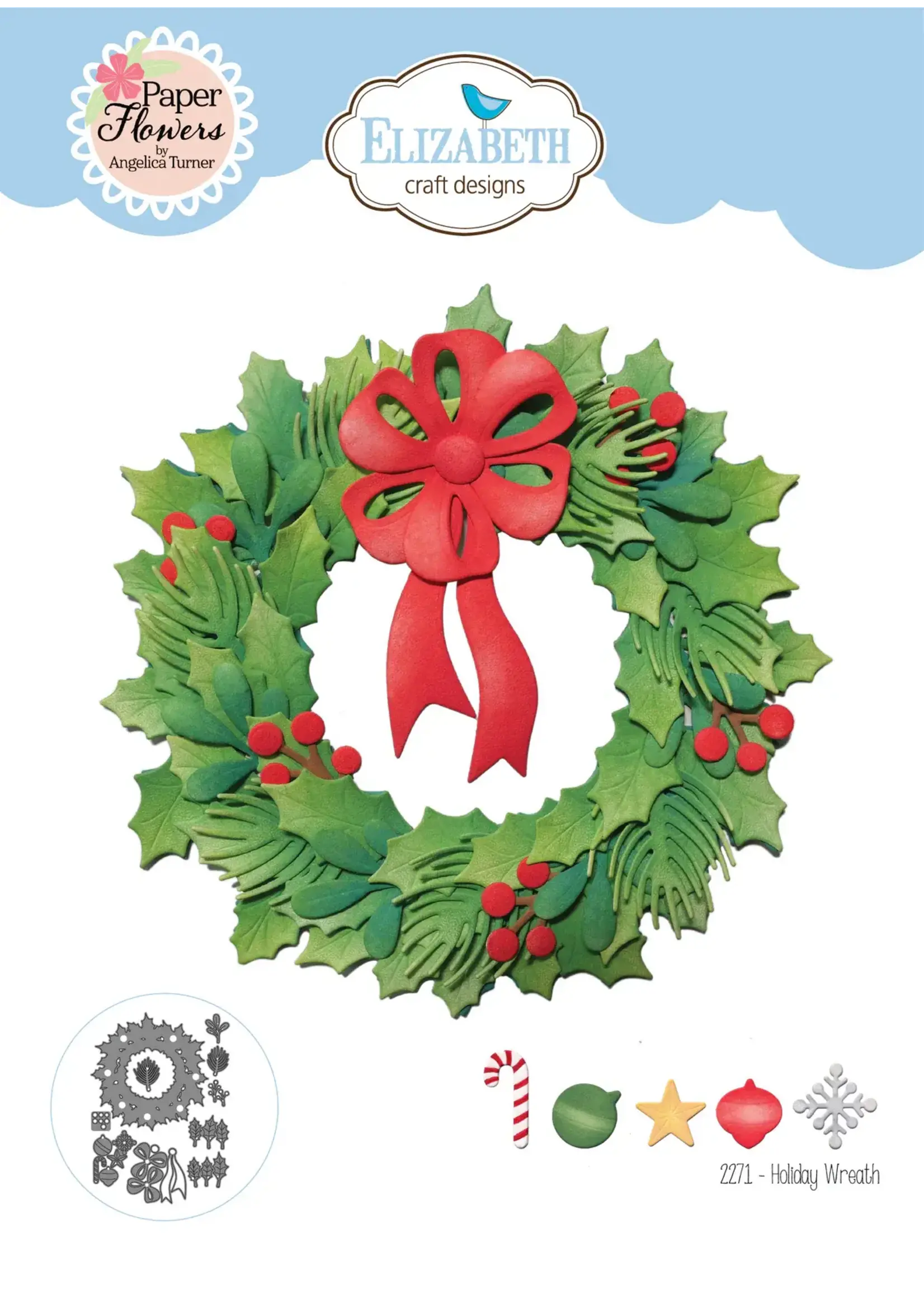 Kerstkrans Papieren bloemenartikelnummer: 2271