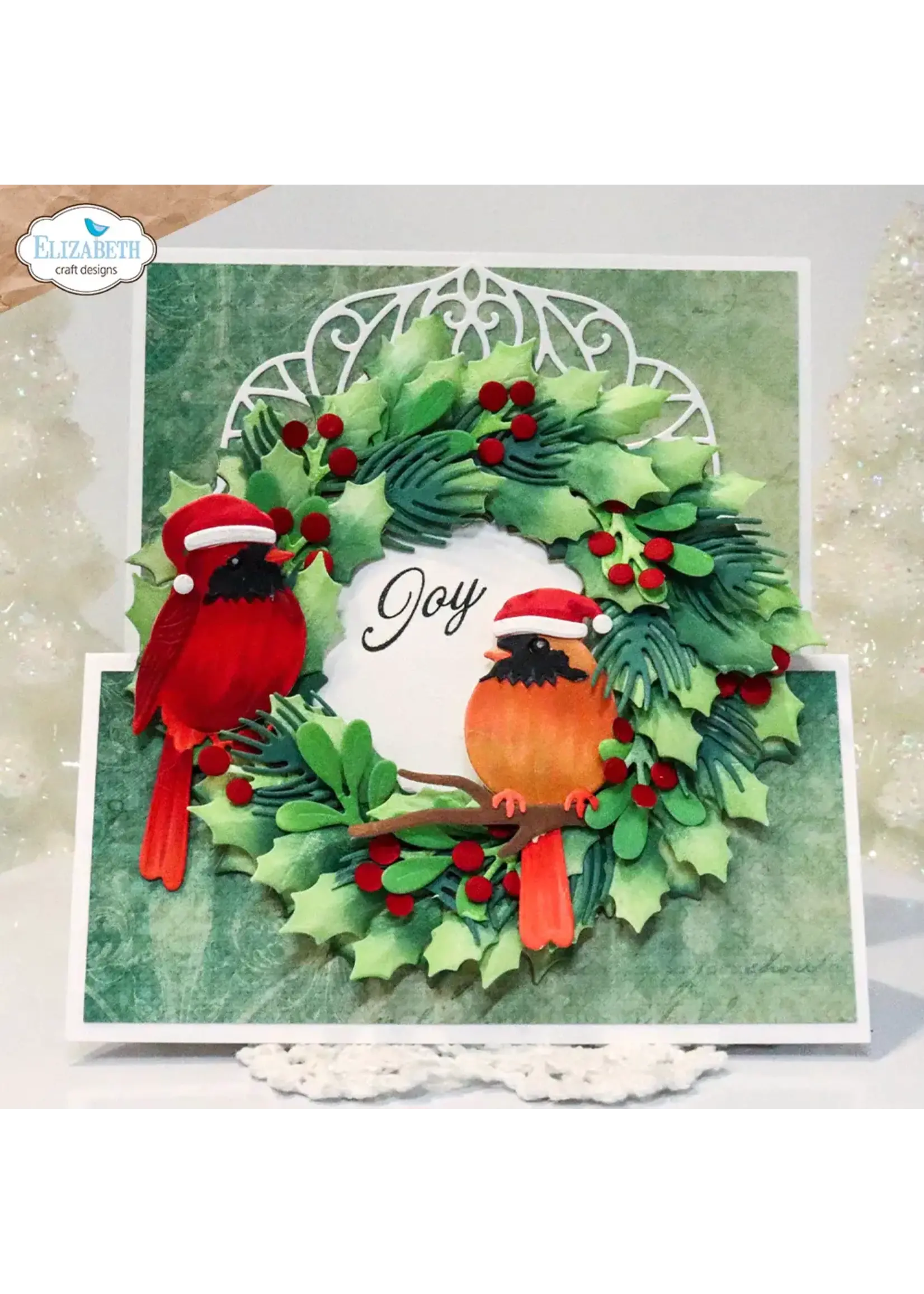 Feestelijk roodborstje Papier bloemenartikelnummer: 2272