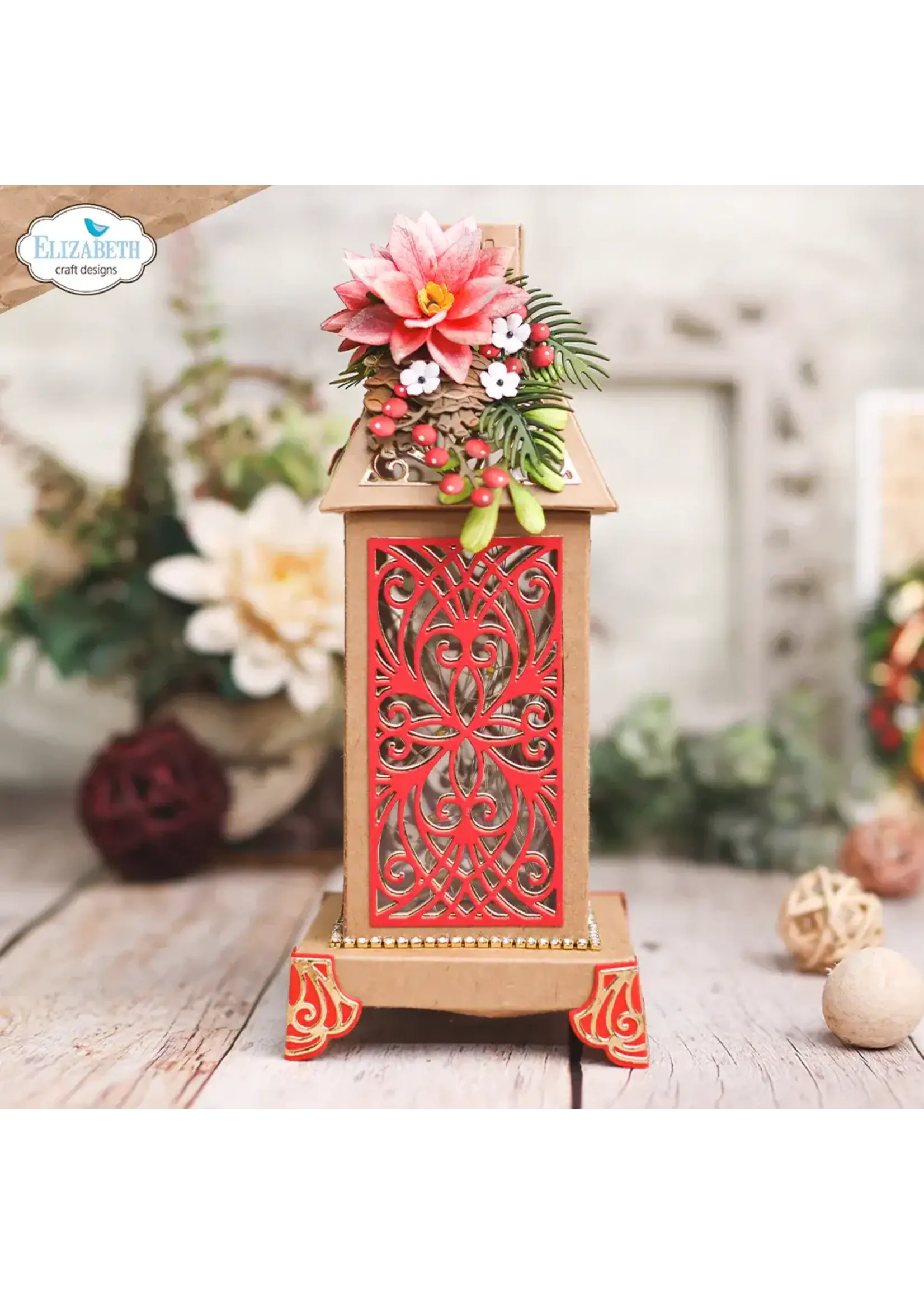 Feestelijke lantaarn Papieren bloemenartikelnummer: 2275