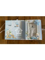 Baby kaart met doosje voor rompertje ontwerp Miranda Kaart gemaakt door Lia