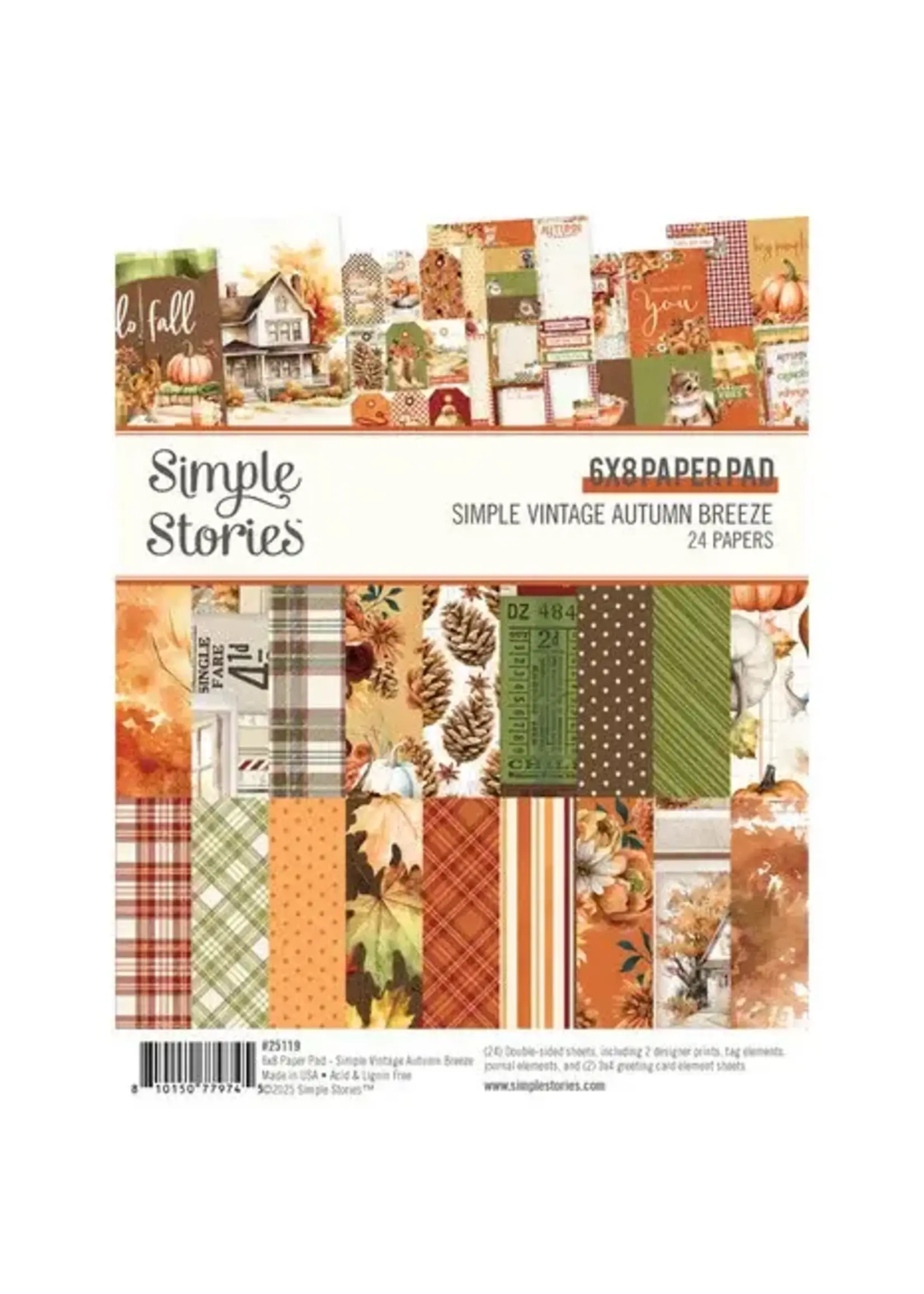 Simple Vintage Autumn Breeze 6x8 Inch Pad (25119)