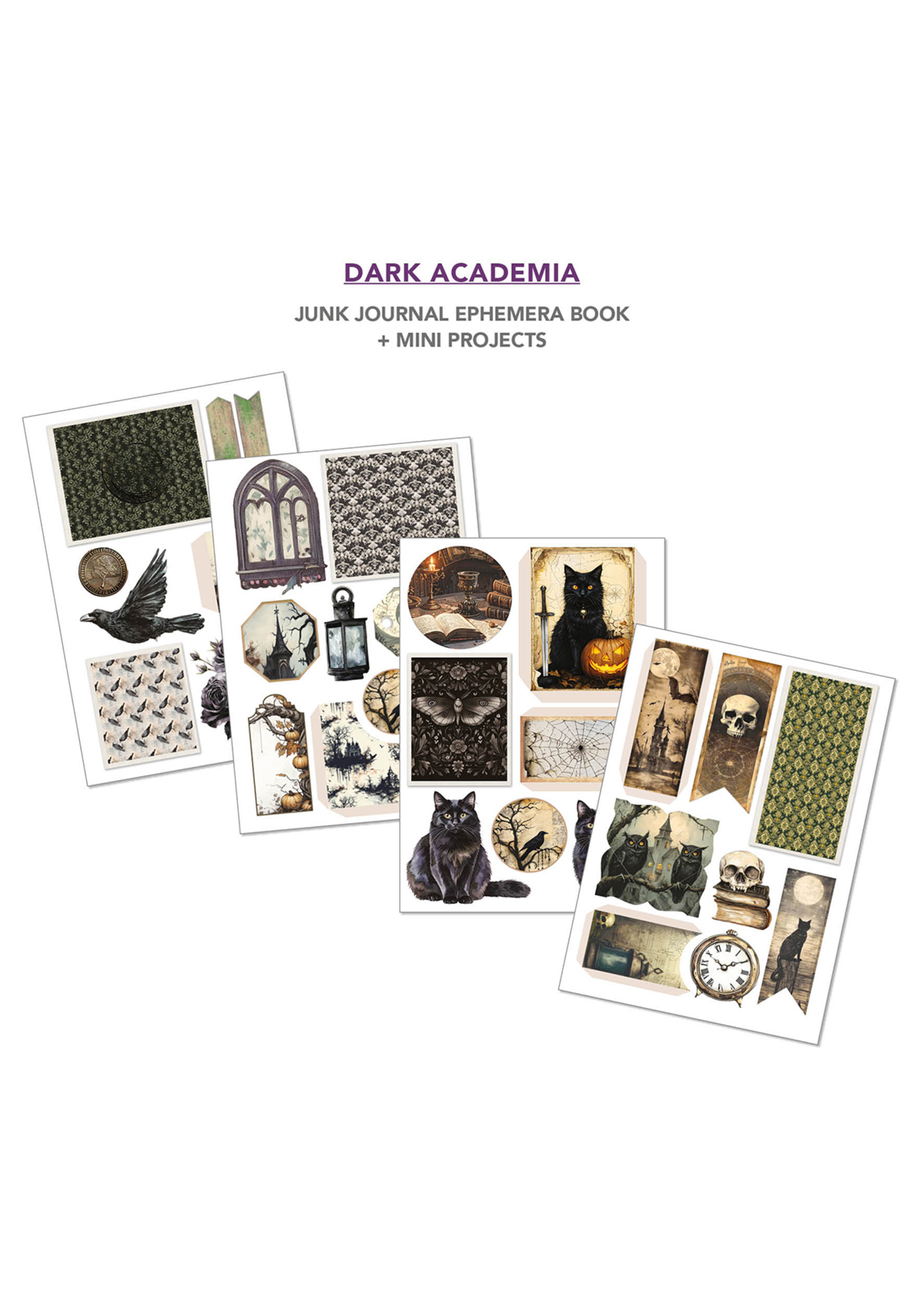 Ephemera Book Dark Academia A4 32/Pkg