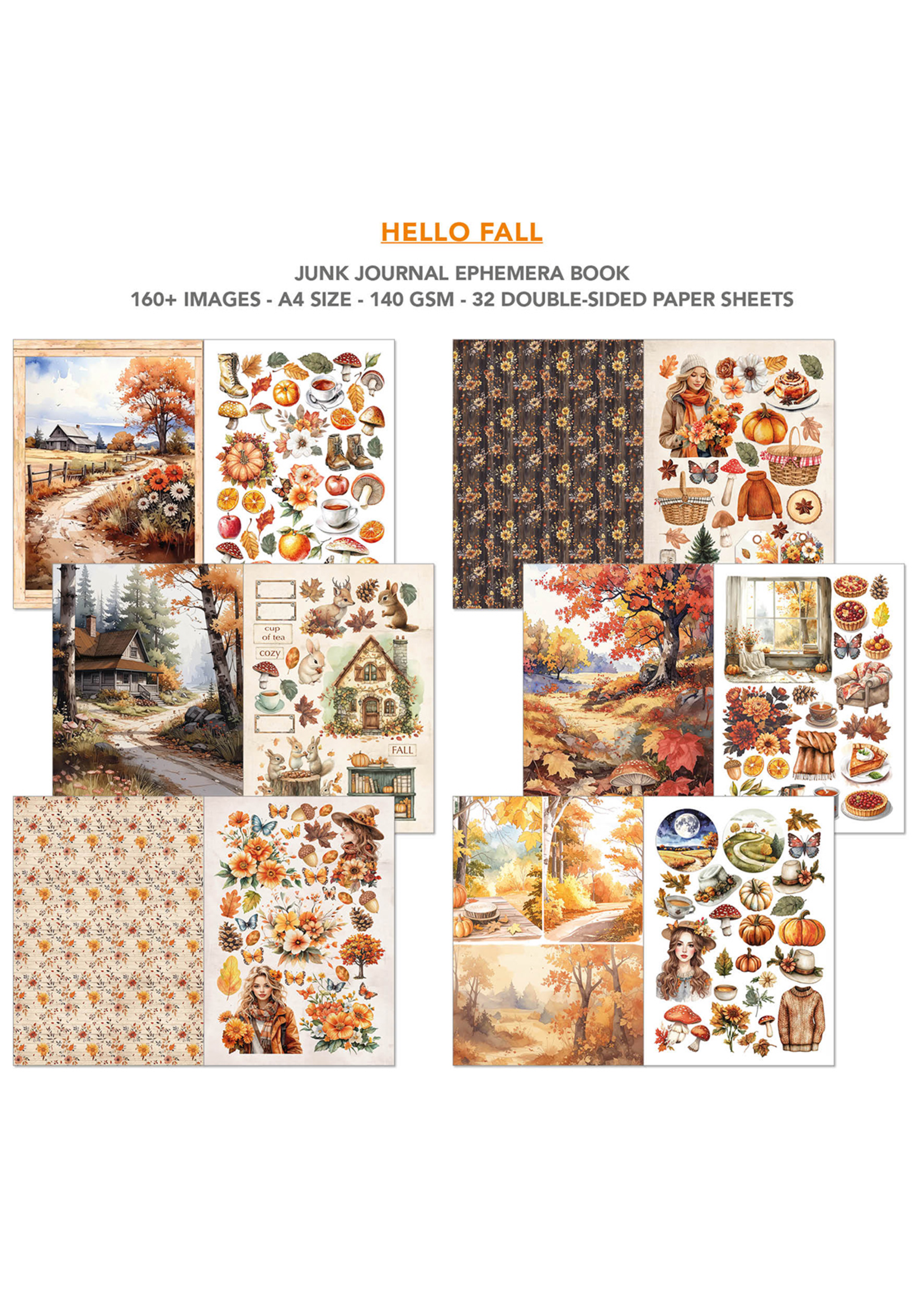 Ephemera Book Hello Fall A4 32/Pkg