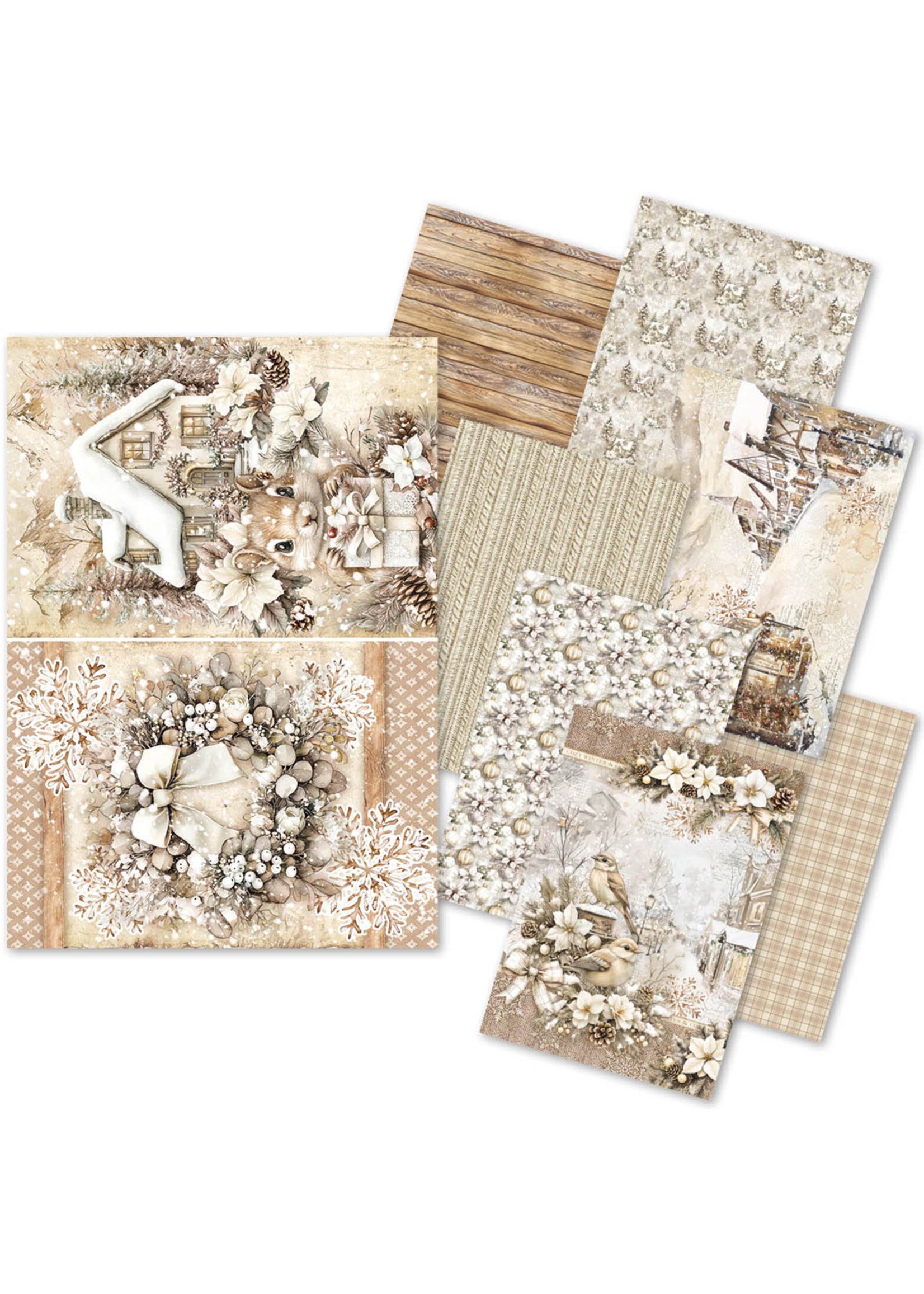 Rice Paper A5 MIXED 8/Pkg Winter Season