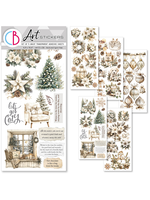 Art Stickers Winter Season transparent adhesive sheets 5/Pkg