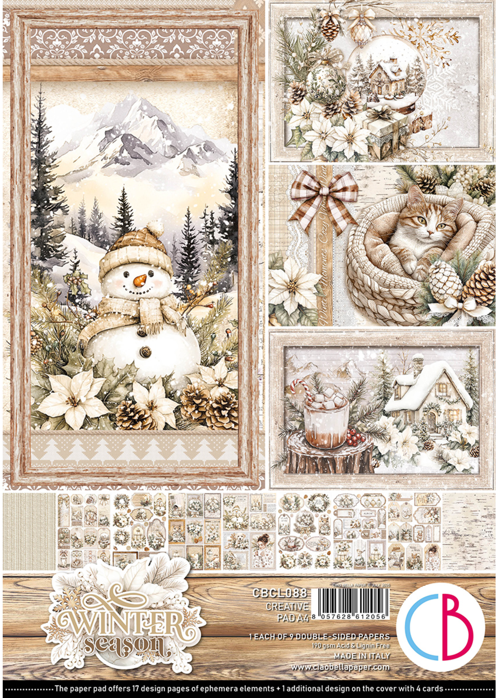 Winter season Creative Pad A4 9/Pkg begin september leverbaar