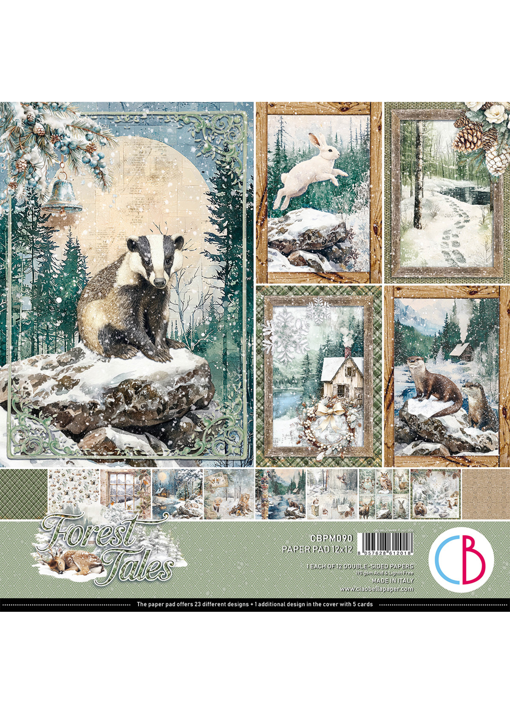 Forest Tales Paper Pad 12"x12" 12/Pkg