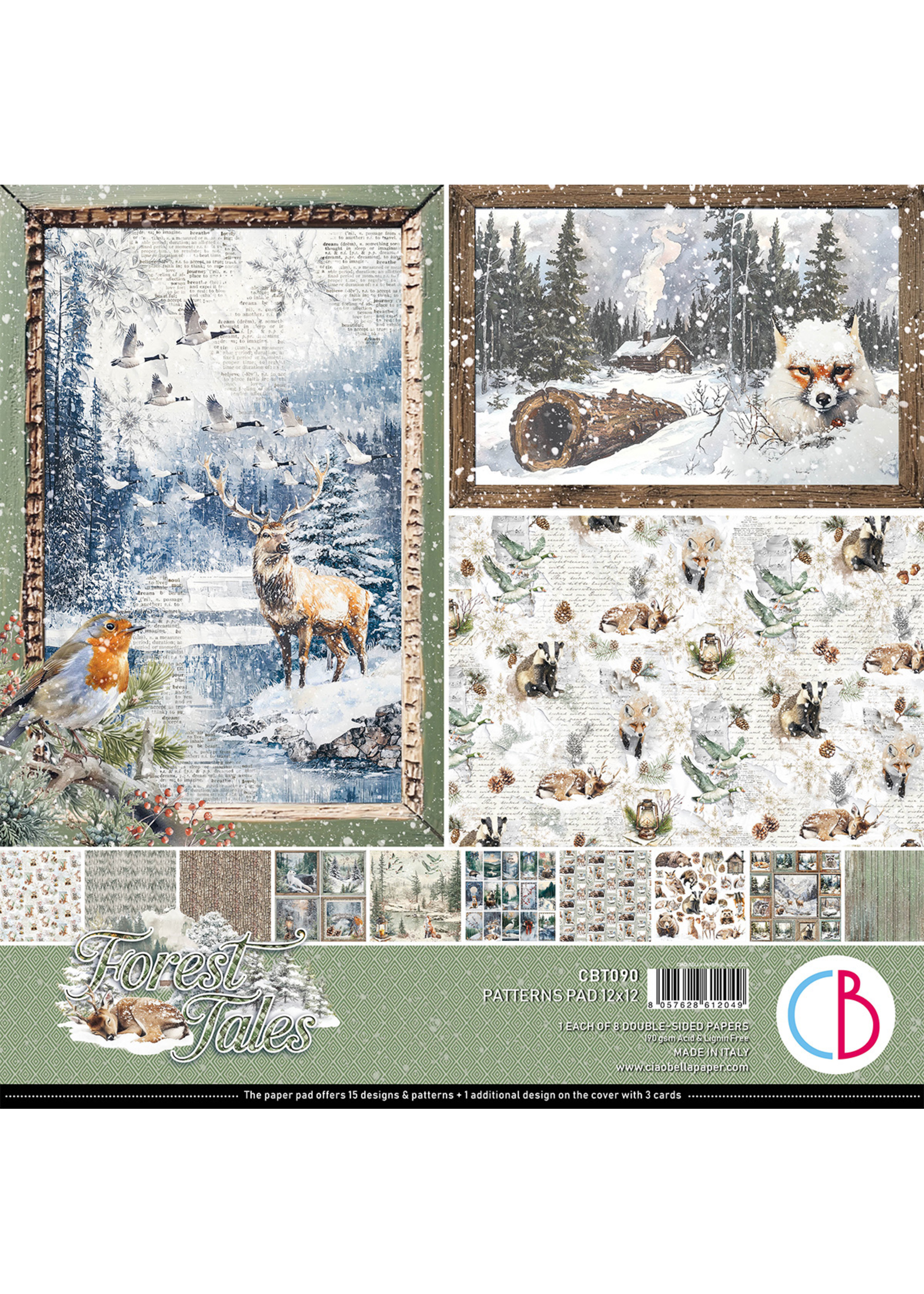 Forest Tales Patterns Pad 12"x12" 8/Pkg