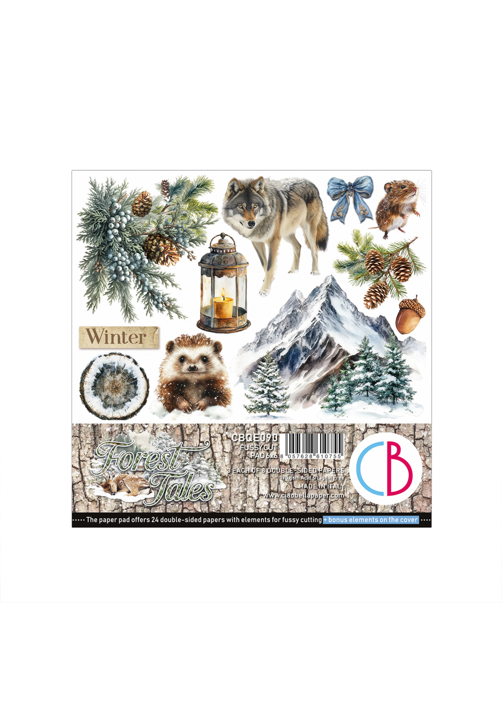 Forest Tales Fussy Cut Pad 6"x6" 24/Pkg