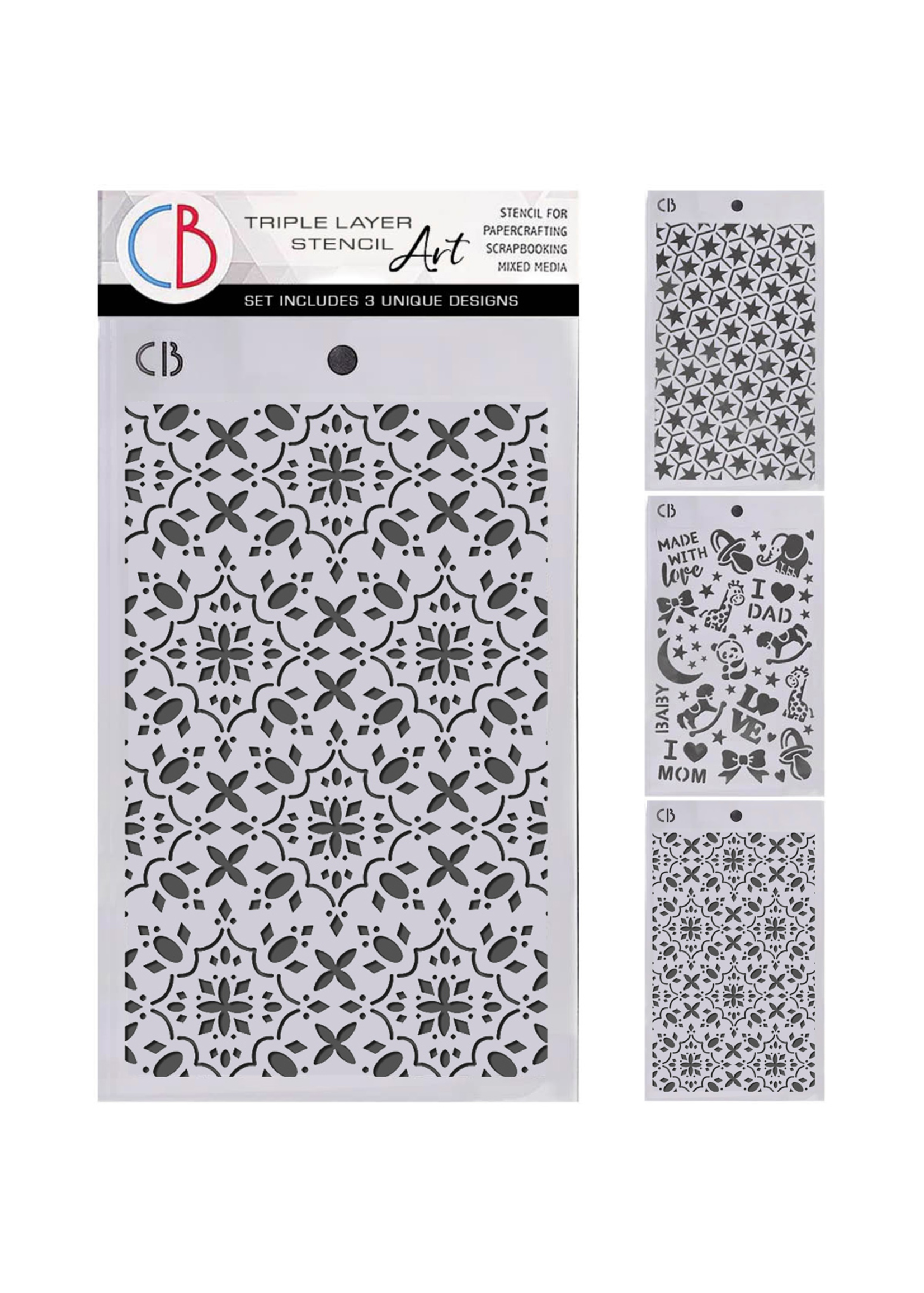 Toy Shop Stencil Mix– Triple Layer Set (3 Unique Designs)