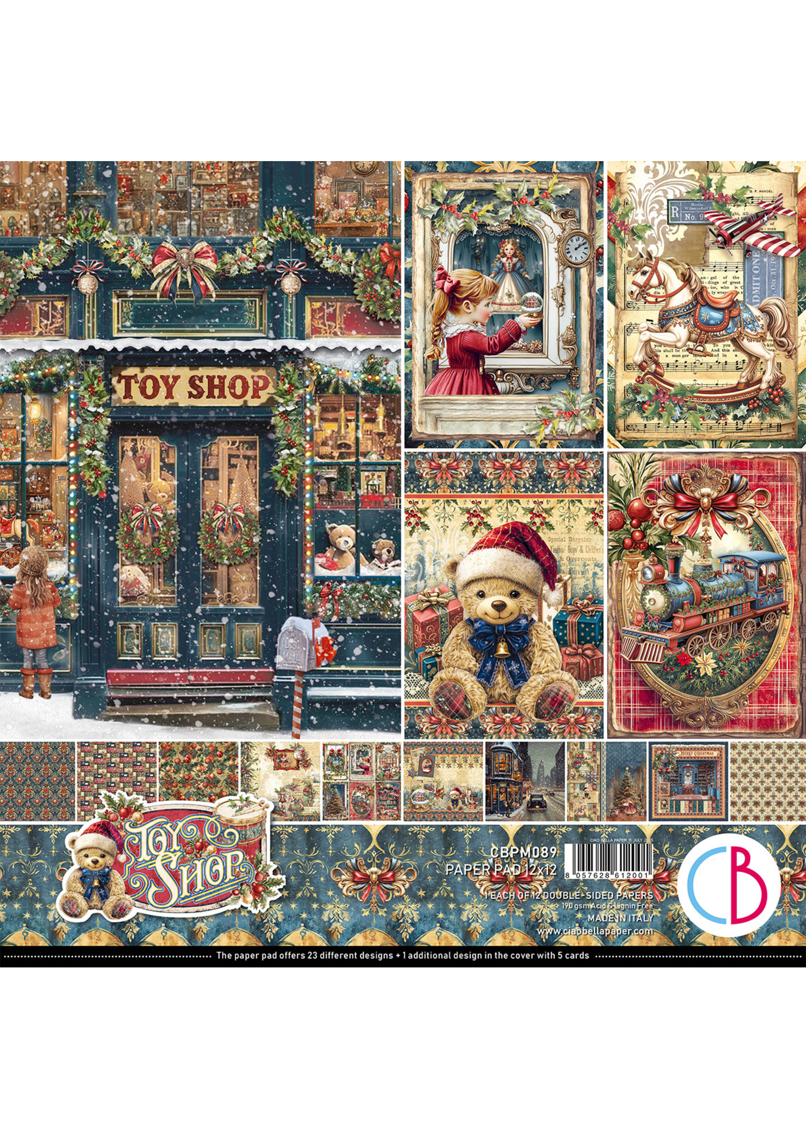 Toy Shop Paper Pad 12"x12" 12/Pkg