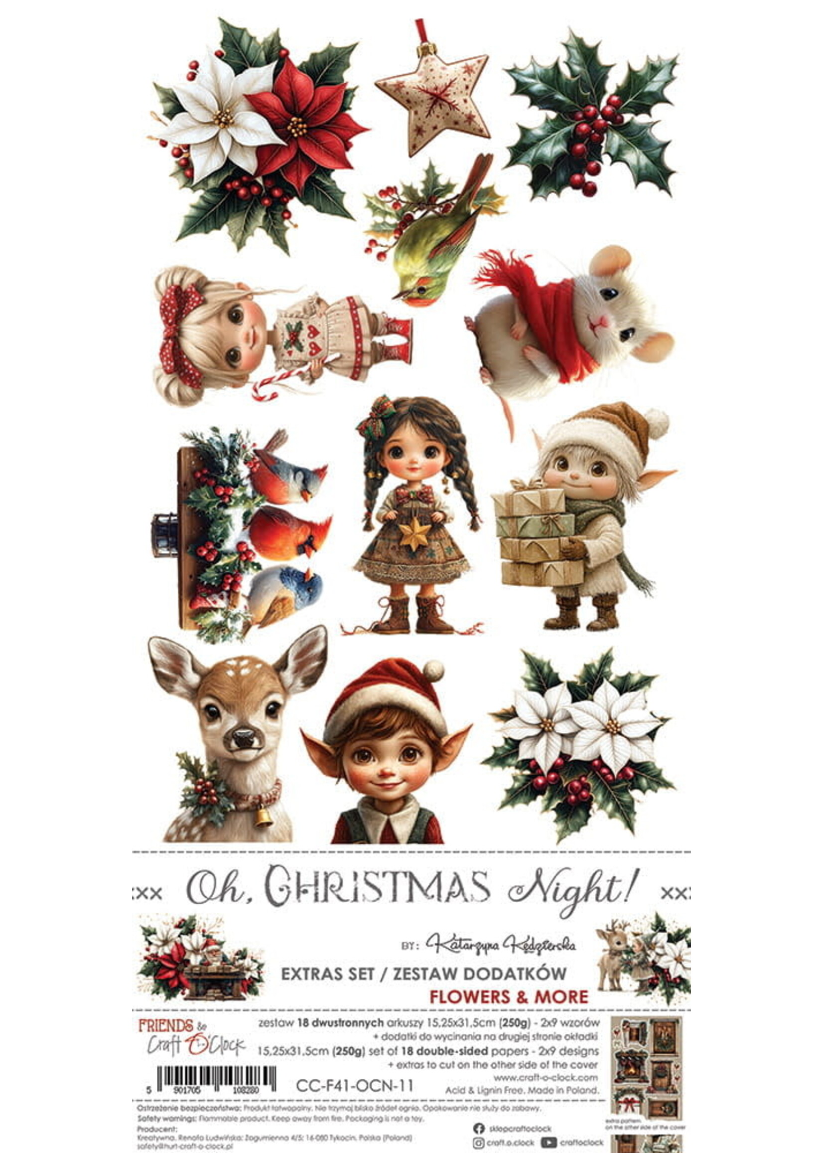 OH CHRISTMAS NIGHT - EXTRAS set - FLOWERS