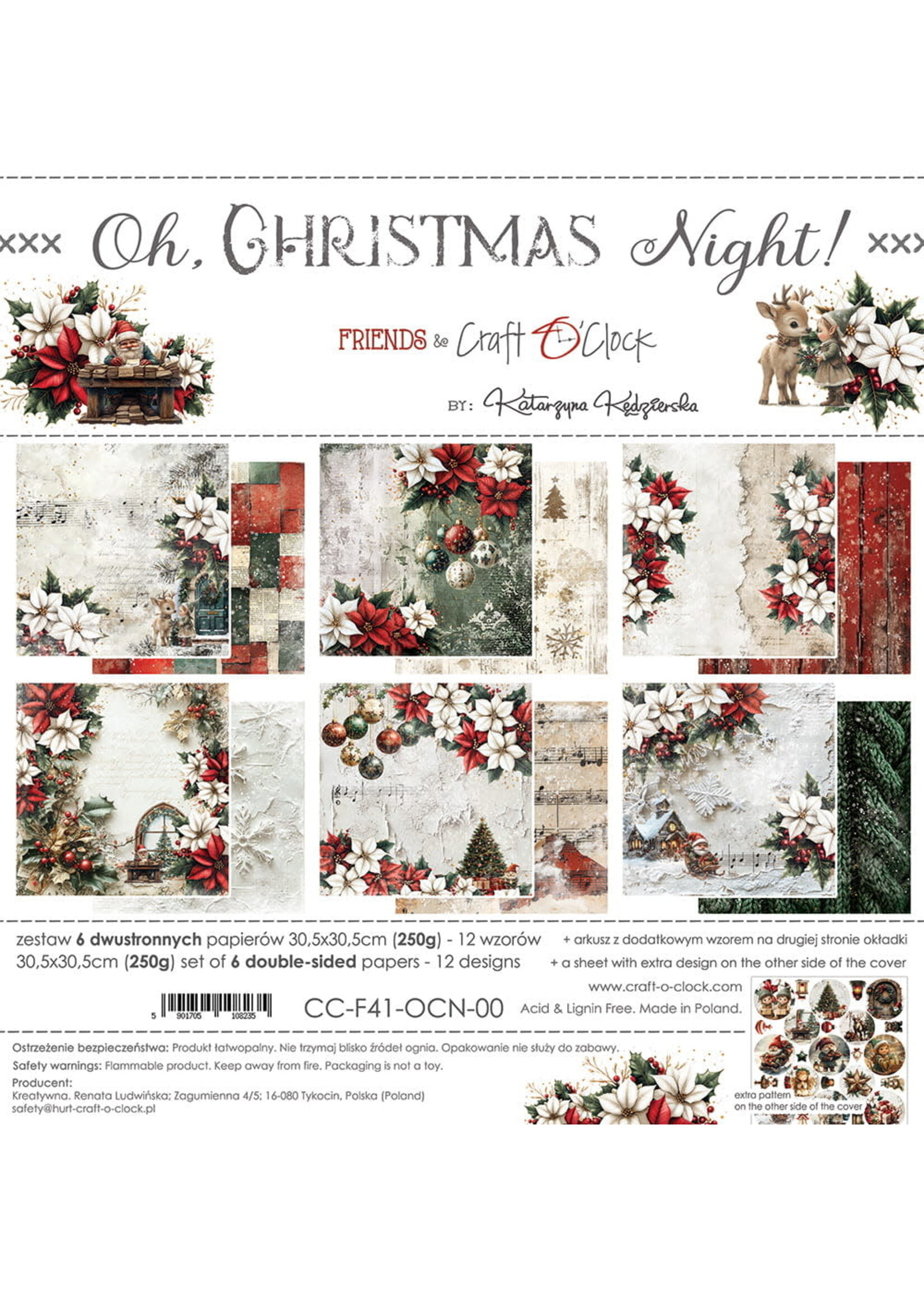 OH CHRISTMAS NIGHT - a set of papers 30,5x30,5cm