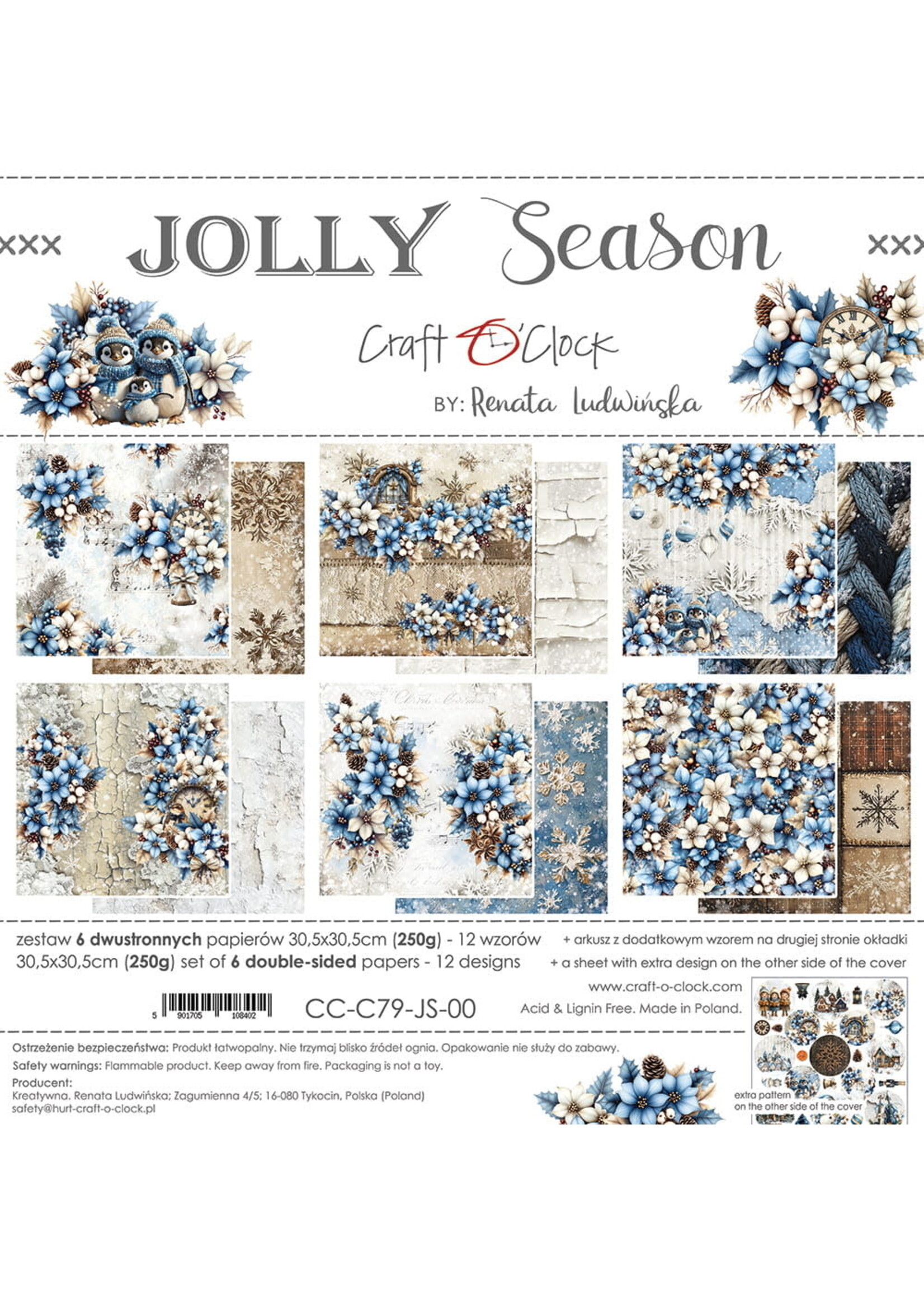 JOLLY SEASON - a set of papers 30,5x30,5cm