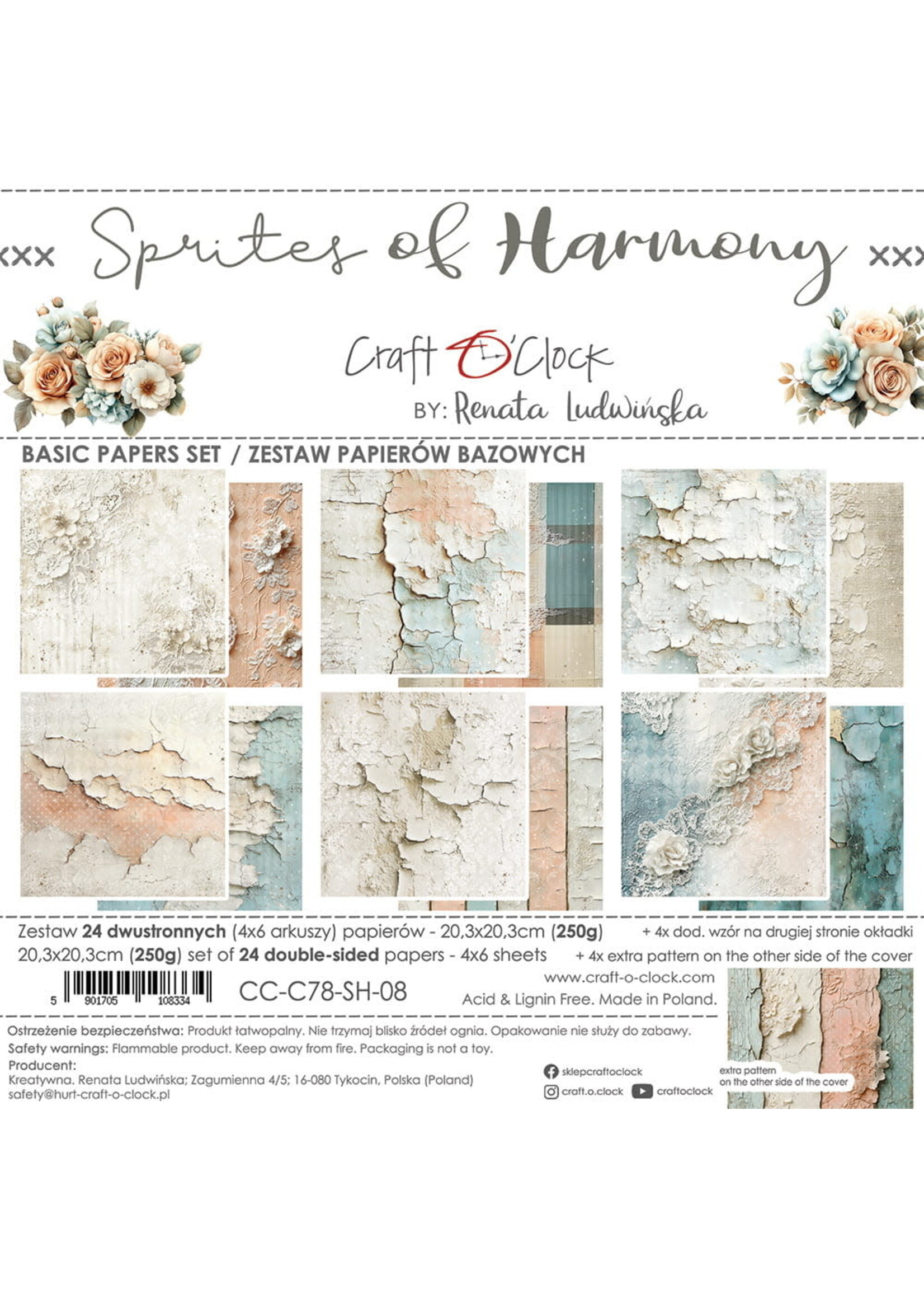 SPRITES OF HARMONY - a set of papers 20,3x20,3cm - BASIC