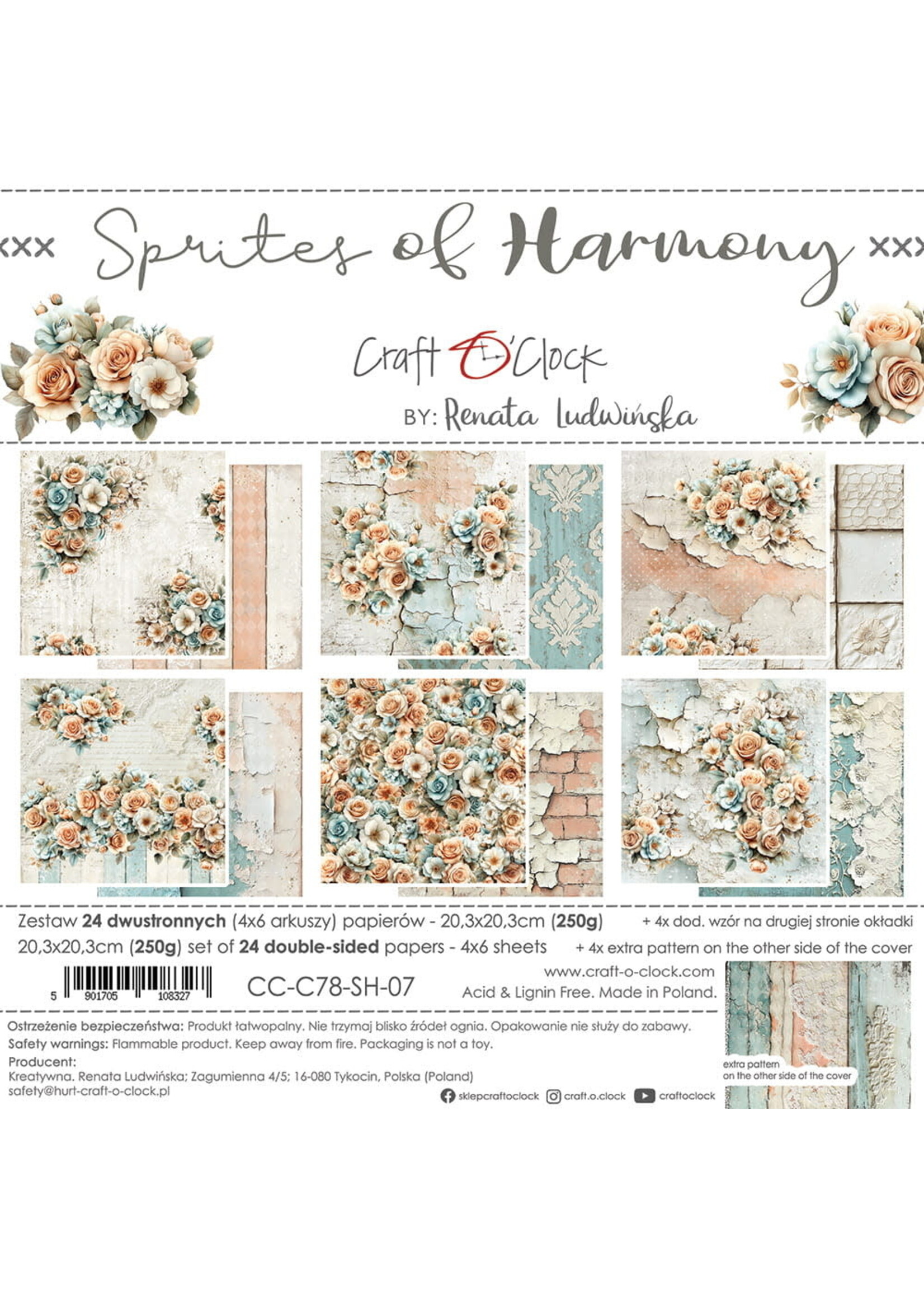 SPRITES OF HARMONY - a set of papers 20,3x20,3cm