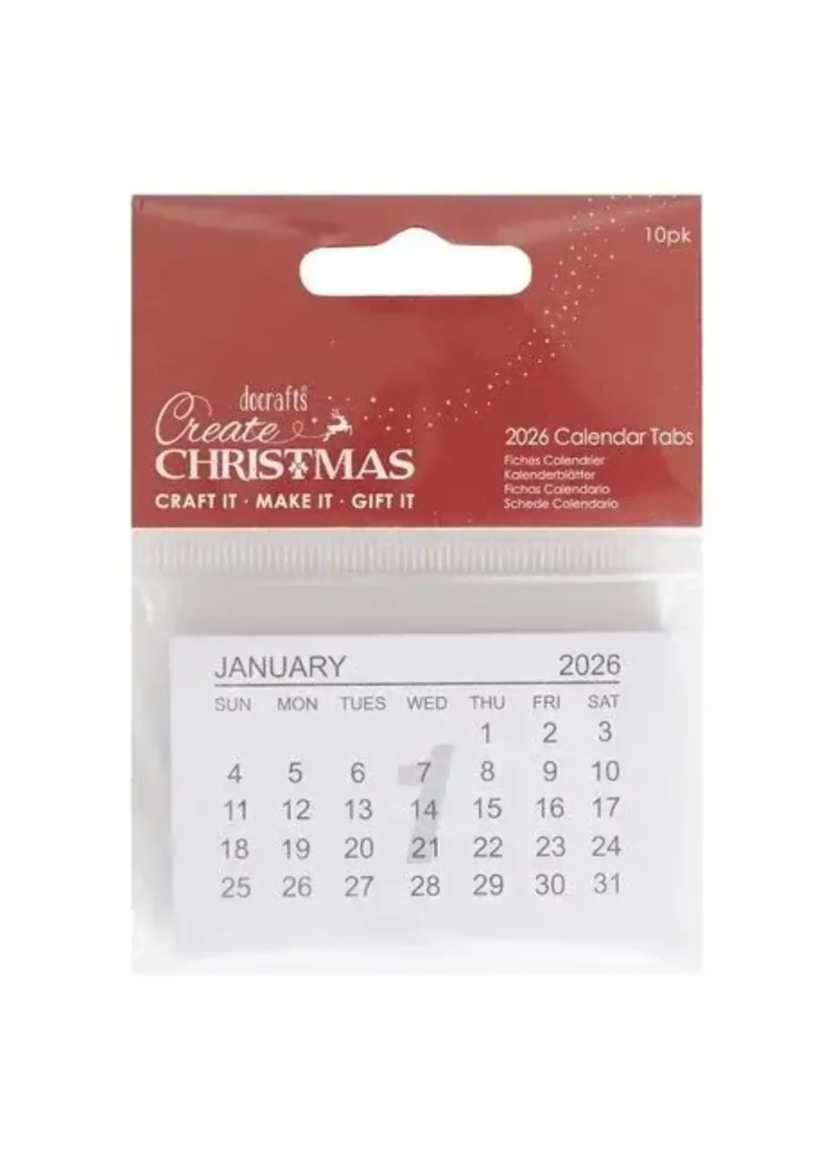 Create Christmas 2026 Calendar Tabs (10pcs) (PMA 172326)