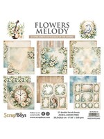 Flowers Melody 8x8 Inch Paper Pad (SB-FLME-10)