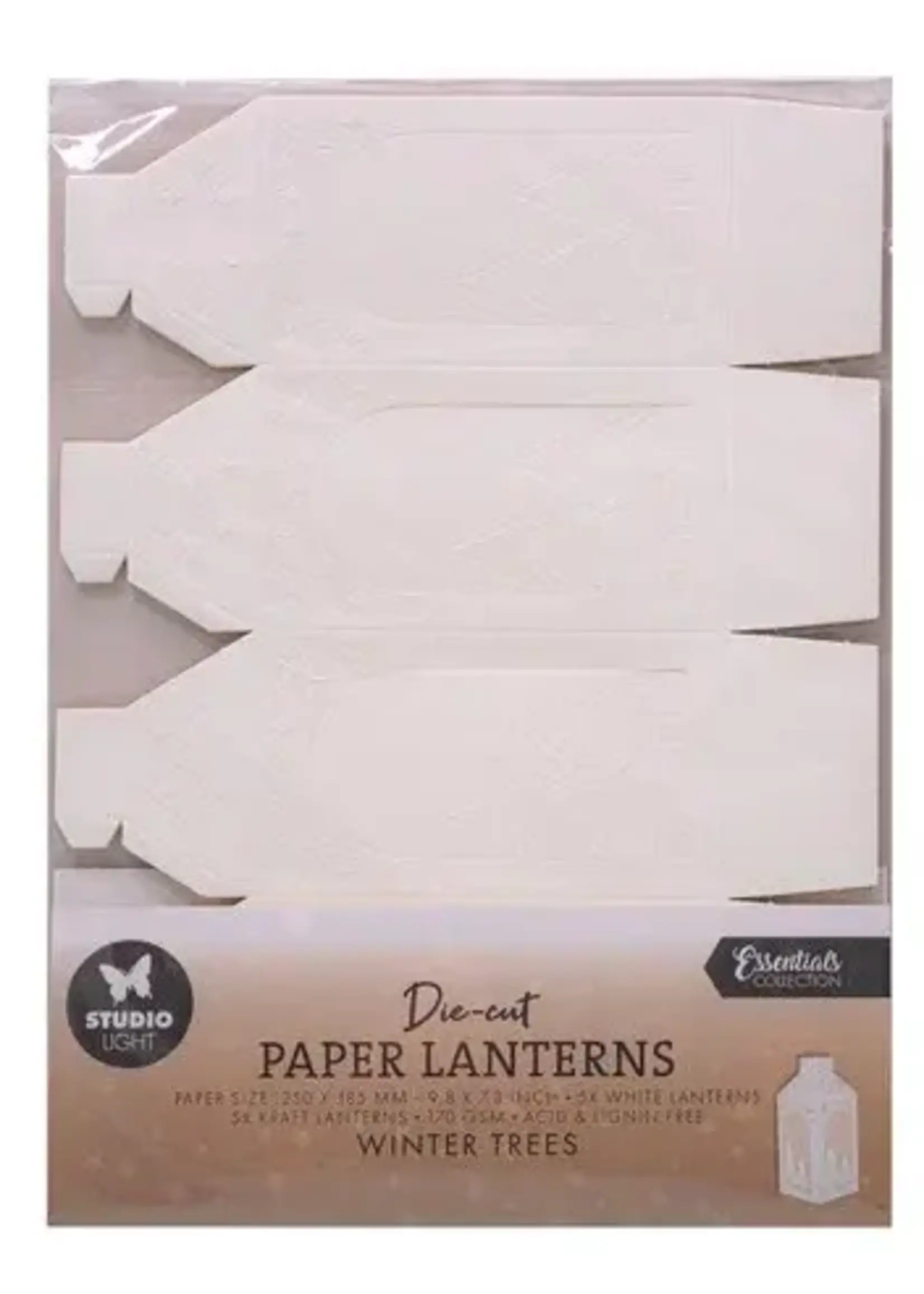 Winter Trees Christmas Die-cut Paper Lanterns (SL-ES-PS55)