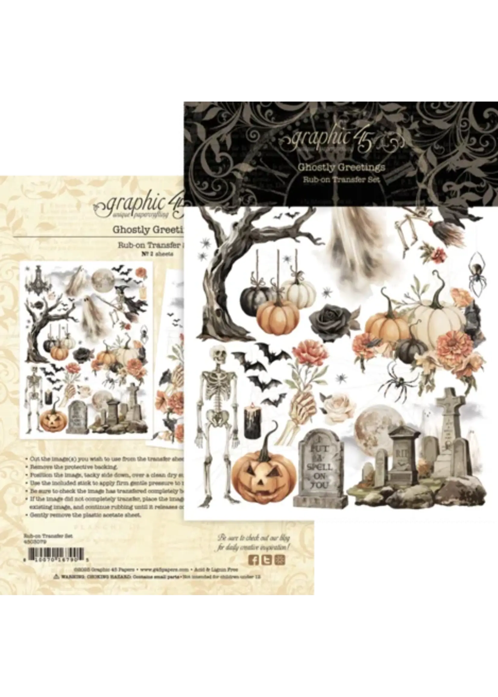 Ghostly Greetings Rub-on Transfers (4503079)