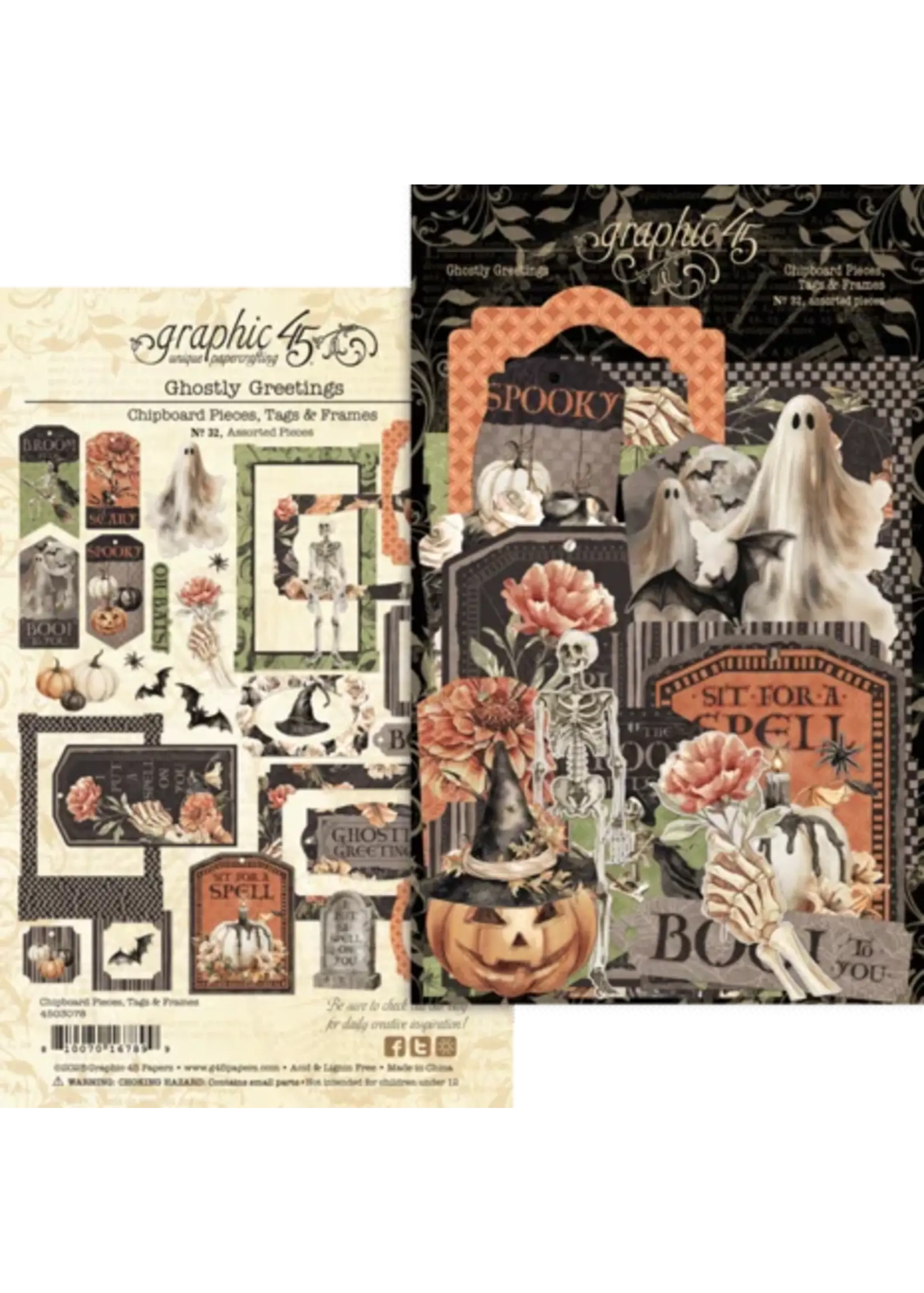 Ghostly Greetings Chipboard Pieces, Tags & Frames (4503078)