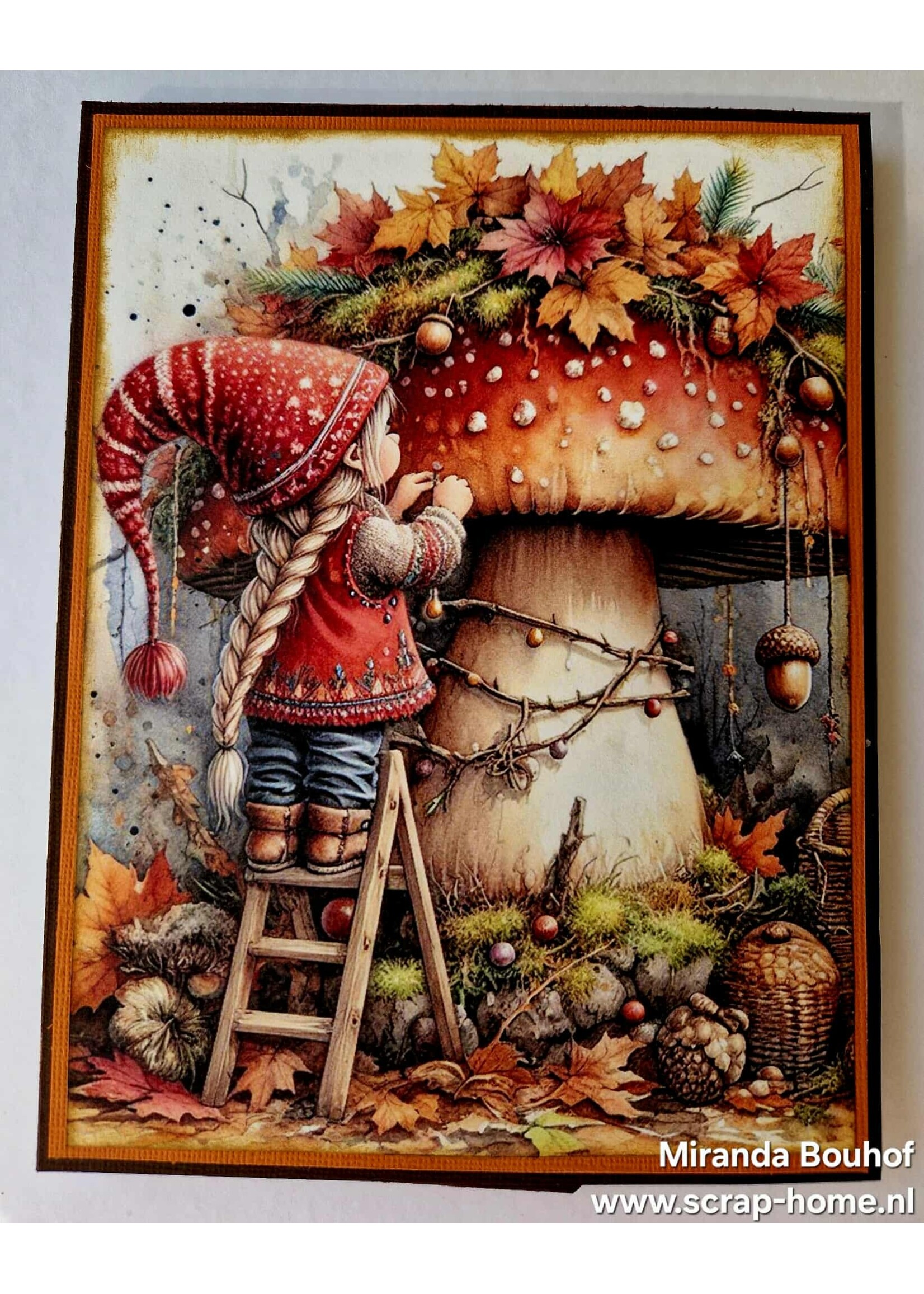 Herfst Fairy Waterval Kaart  workshoppakket